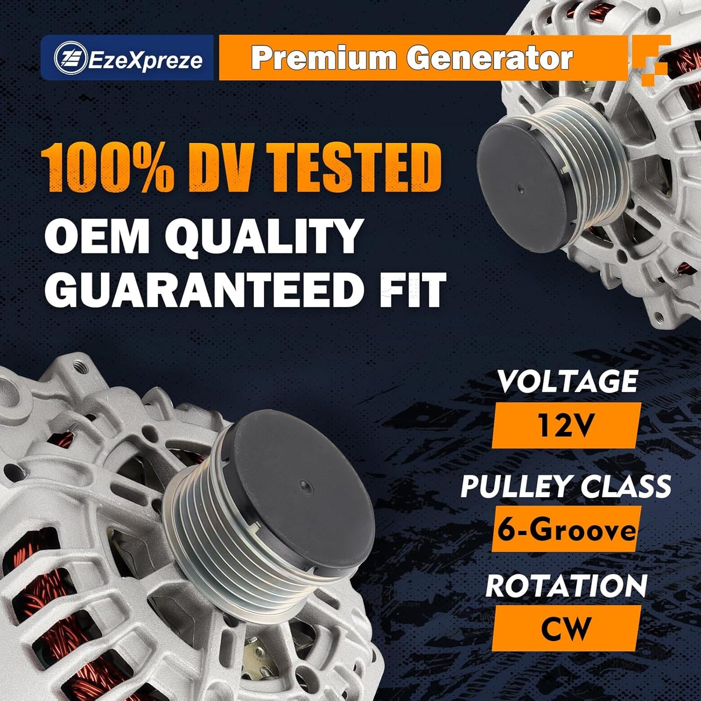 Ezexpreze Alternator fit for Nissan Altima 2007-2012 L4 2.5L, for Sentra 2007-2012, for Rogue 2011-2013, OE# 11258 11458 11567 23100-JA02A 11258N