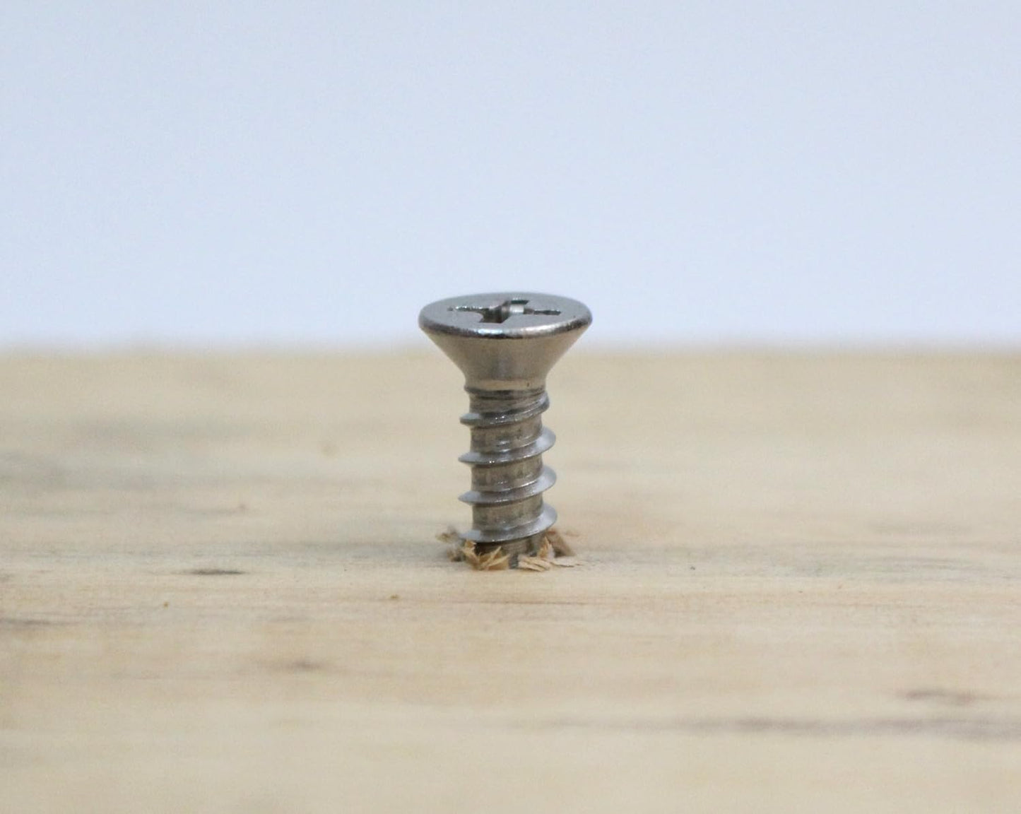 Bolt Dropper No. 6 x 5/8" Stainless Steel Flat Head Phillips Wood Screw, (100 pc), 18-8 (304) Stainless Steel Sheet Metal Screws- Type A Point, Plain Finish, Threads That Bind