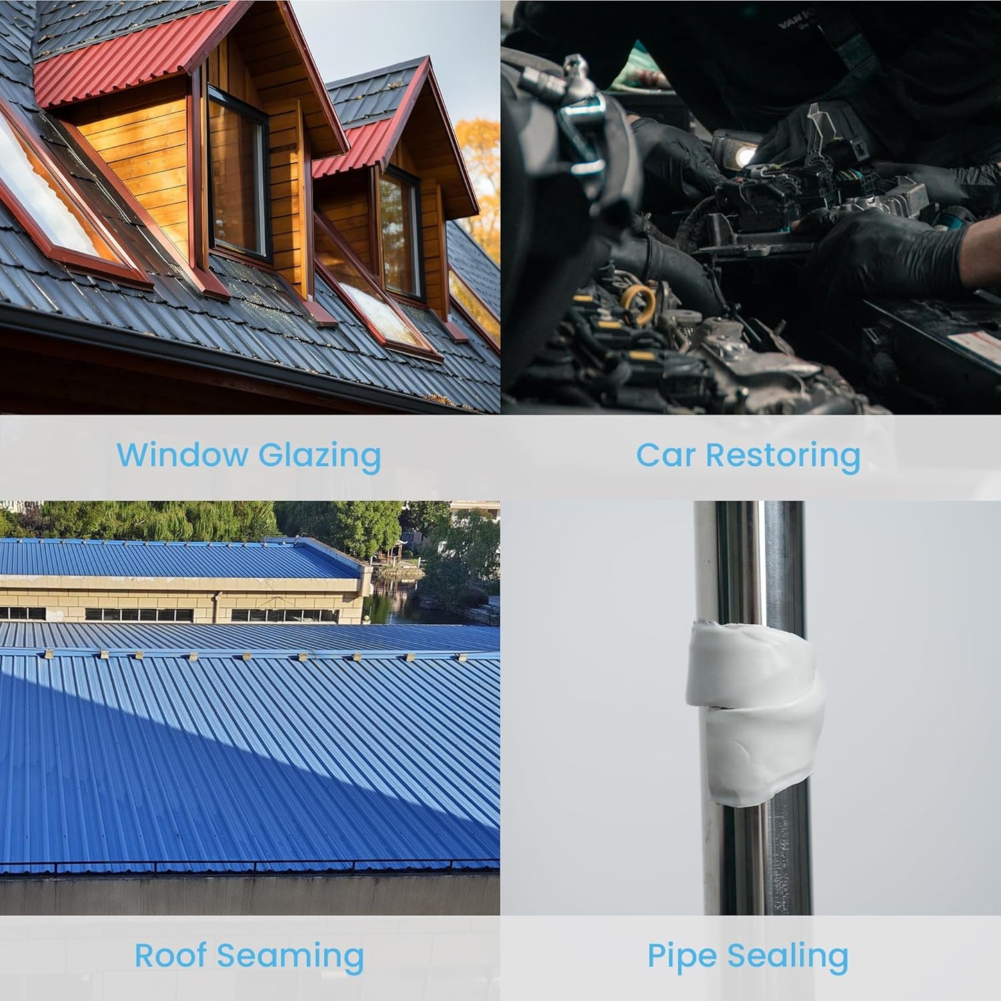 Black Butyl Tape RV Tape 3/4" x 30' x 1/8" Butyl Marine Sealant Tape, Window Glazing Putty Tape Double Sided Auto Butyl Tape Window Sealant Caulking Tape for Boat, EPDM Roof, Pool