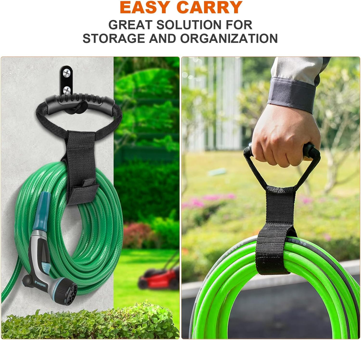 Extension Cord Holder Organizer(10Pack), Extension Cord Hanger for Garage Organization and Storage, 4-pk 16",2-pk17 and 4-pk 22" Heavy Duty Storage Straps, Garage Gadgets for Men (10, Black)