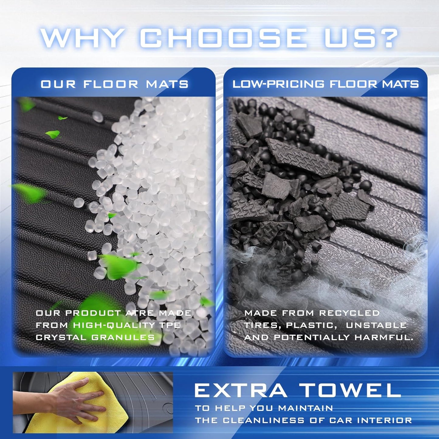 Car Floor Mats for Ford Bronco Sport 2021 2022 2023 2024 2025 Accessories,TPE All Weather Protection Floor Mats,Custom Fit 1st&2nd Row Car Floor Liners Set(Not for Bronco & Rubberized Floor)