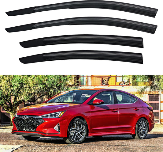 Window Visors Rain Guards Shield for 2017-2020 Hyundai Elantra, Out-Channel Window Vent Wind Deflectors Visors Shades for 17-20 Elantra SE SEL Value ECO Limited Sport