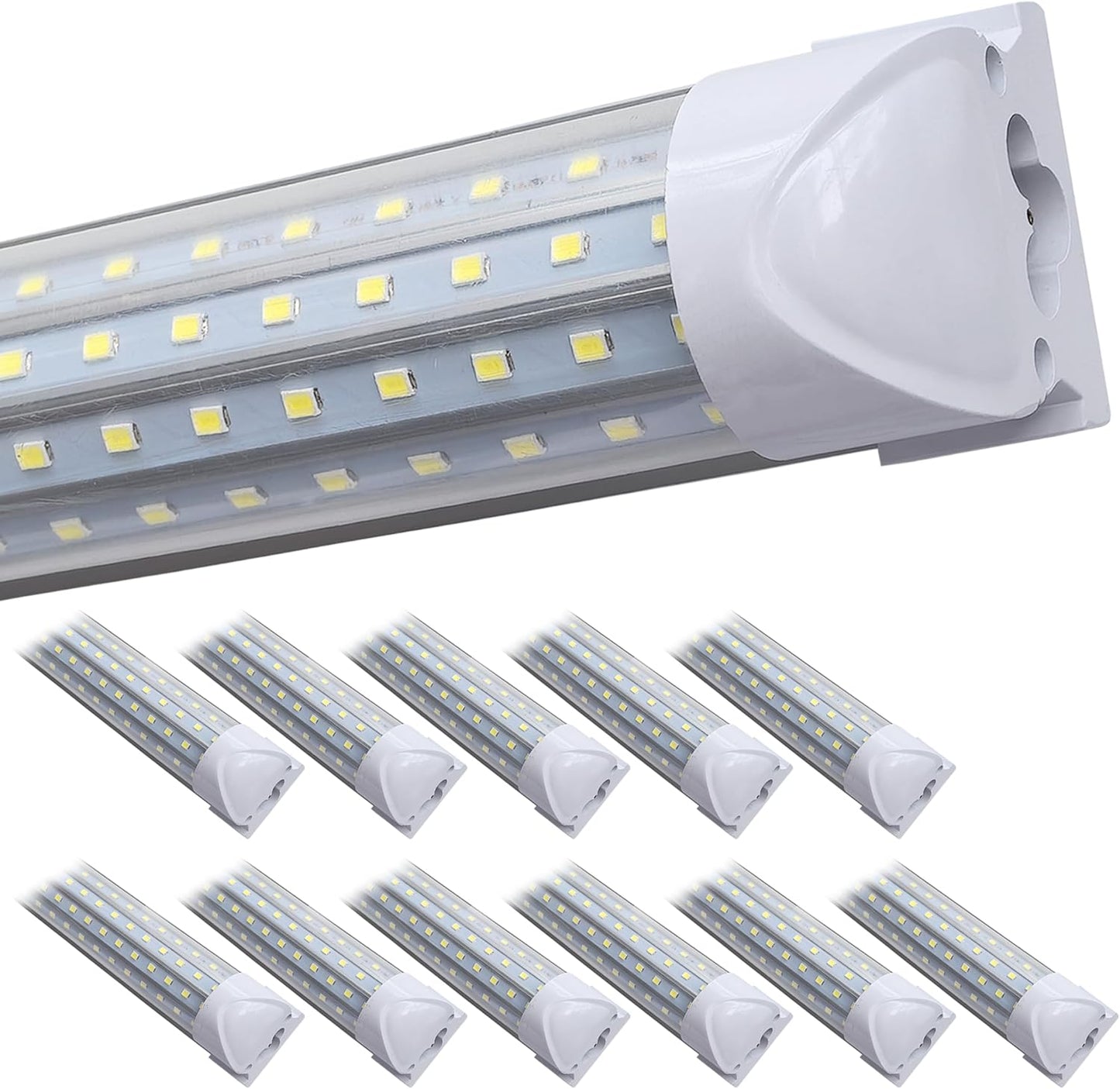 (12-Pack), 8FT LED Shop Light, Super Bright 110W Shop Lights, 19800LM 5000K 8 Foot Led Lights, LED Shop Lights Lighting
