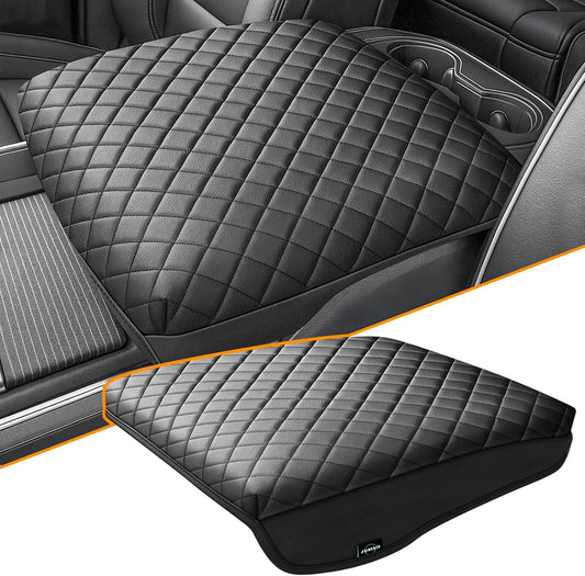 Center Console Cover Compatible with 2009-2025 Ram, Leather Arm Rest Armrest Cover for Car, Middle Console Cover, Full Protection Armrest Cover Lid Pad Cushion