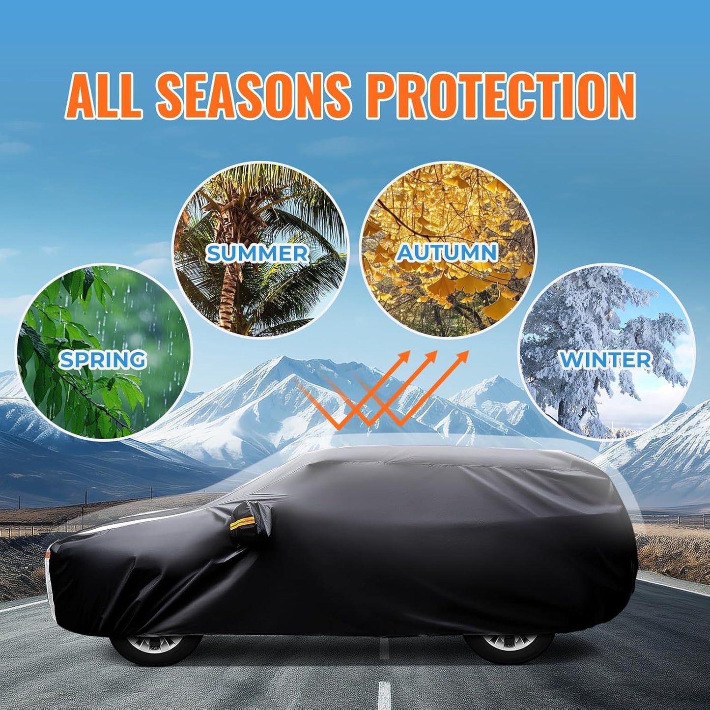 BMW X3 Car Cover 100% Waterproof All Weather, Gift with Towel, 10 Layers SUV Car Cover Custom Fit 2003-2025 BMW X3/X3M, Full Exterior Car Covers Rain Sun UV Protection with Door Zipper.
