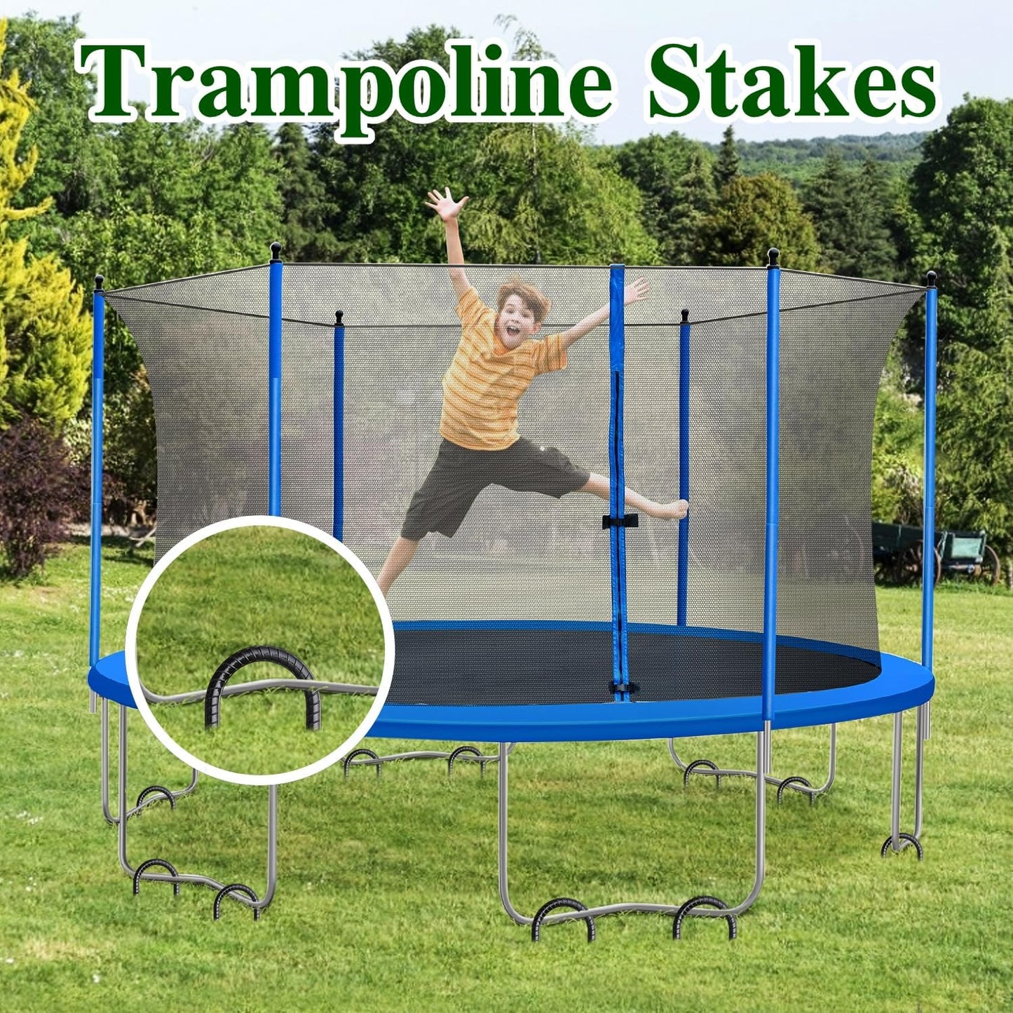 12 Inch Rebar Stakes 50 Pack J Hook Ground Stakes Heavy Duty Chain Link Fence Stakes Galvanized Anchors Metal Tent Stakes for Wire Fencing Concrete Forming Trampolines Camping Canopies Shed Swing