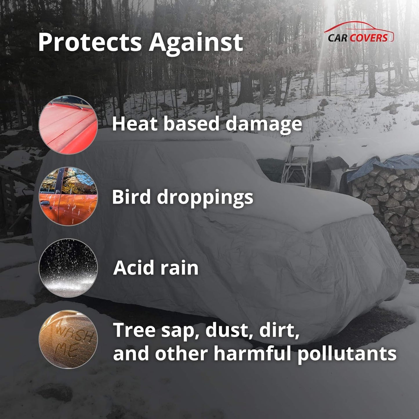 Car Covers Weatherproof Max Truck Cover & Warranty Compatible with Ford 1974-1989 F-100 Extended Cab, 6.5– Outdoor Cover, Prevents Theft with Cable Lock