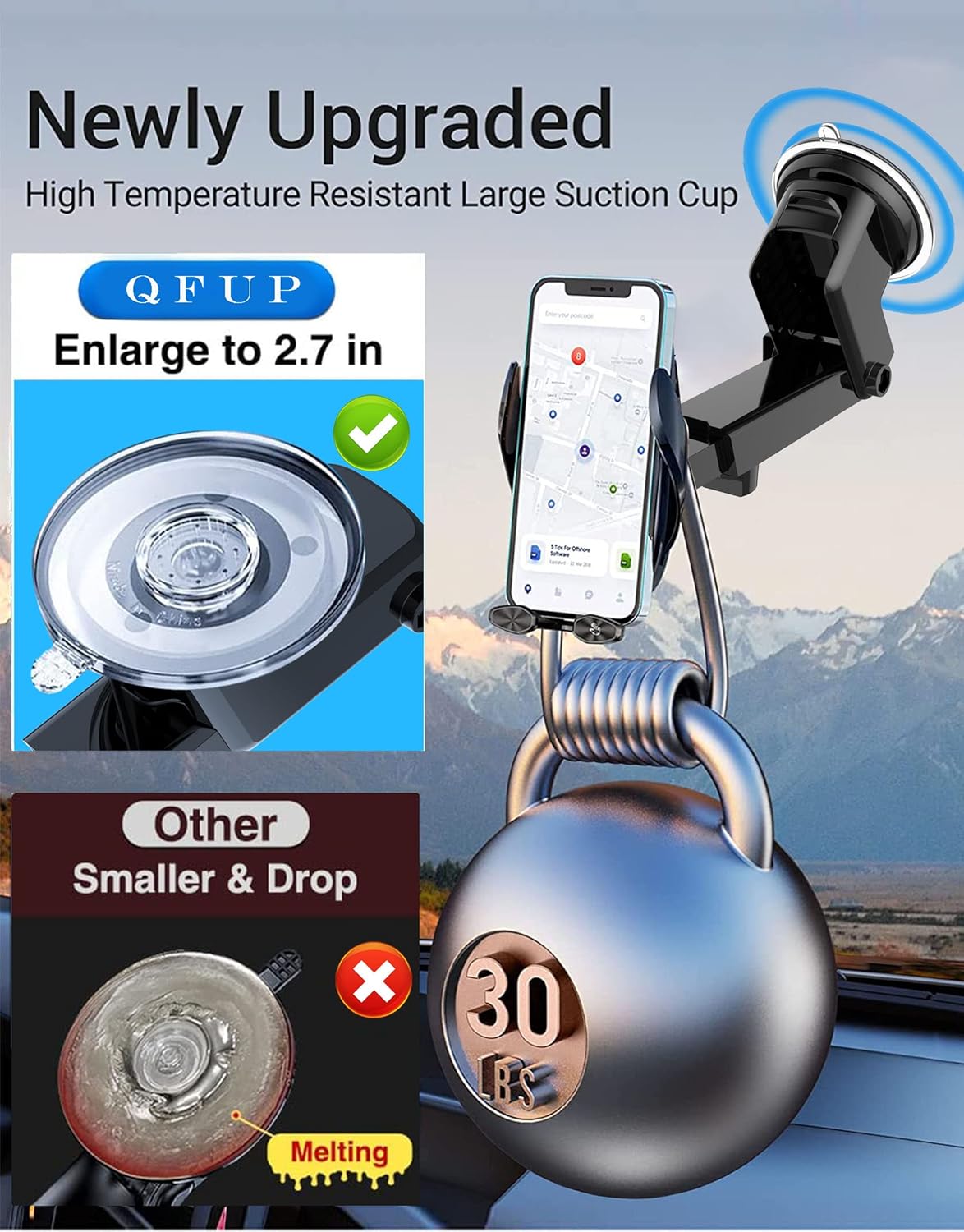 Wireless Car Charger Mount, Fast Charging Auto Clamping 15W Intelligent Dual Control Induction Car Phone Holder Mount Wireless Charging Compatible with All iPhone Android Smartphone