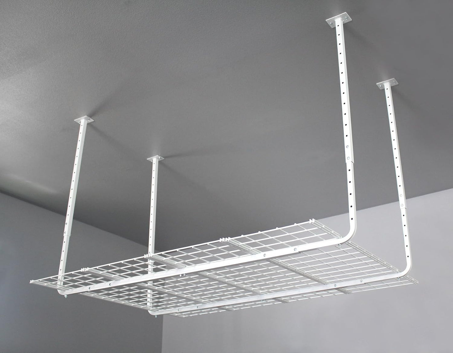 Ceiling Mounted Adjustable Shelf in White