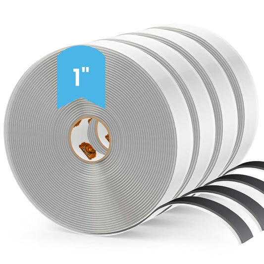 Butyl Sealing Tape Black, 1" x 30' x 1/8" Plumbers Putty Tape, RV Window Sealant and Caulking, Waterproof Butyl Tape Rubber Tape to Seal RV, Boat, Home Pipes and Car Windows Leaks, 4Rolls