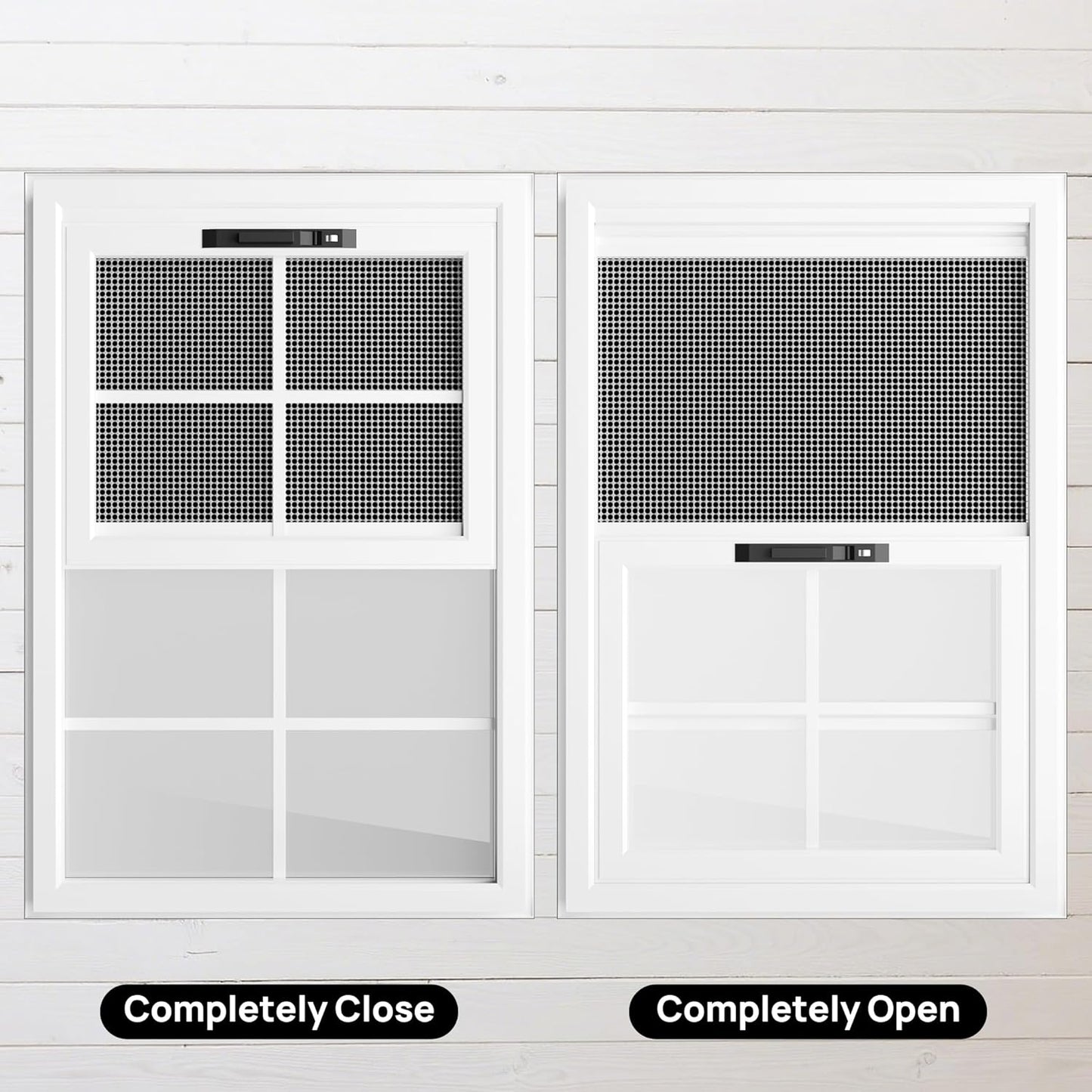 2 Pack 12" x 18"Shed Window, with Tempered Glass and Fiberglass Screen for Shed, Chicken Coop, Playhouse, Household, Garage