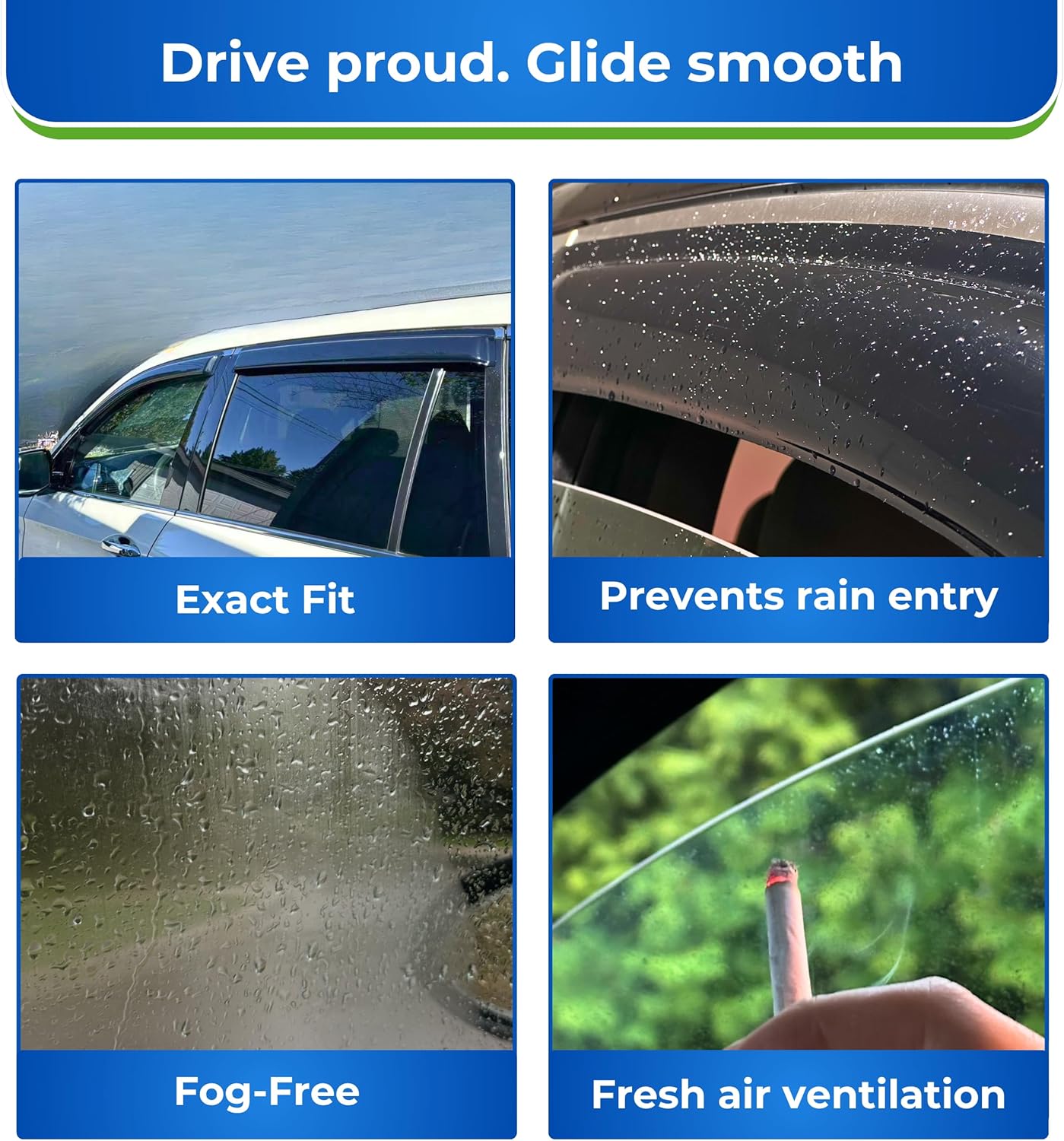KPY Window Visor Compatible with Lexus IS200t IS250 IS300 IS350 ISF 2014-2020, 4PC Rain Guard Side Window Vent Deflectors Tape-On Mugen Style, 2014 2015 2016 2017 2018 2019 2020
