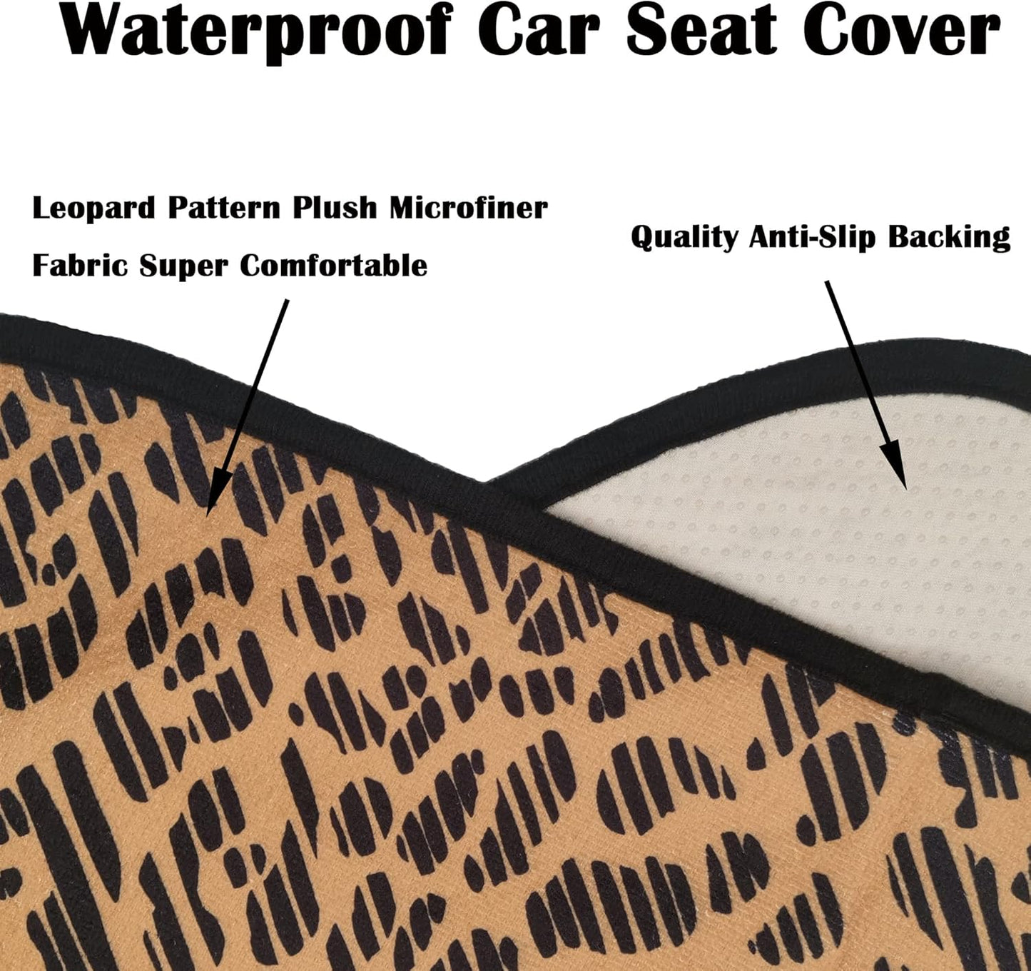 Car Seat Cover Protector Front Seats,for Gym Workout,Running,Swimming,Beach and Hiking,Waterproof Sweat Towel Bucket Seat Covers for Cars SUV Trucks (Leopard, 1Pcs)