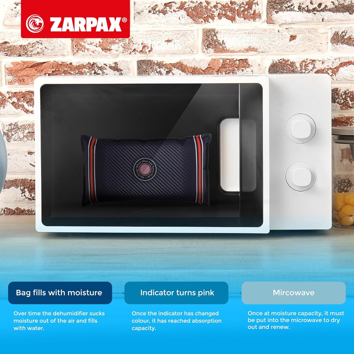 Car Dehumidifier Mega Pack - Absorbs Moisture & Condensation - 100% Leakproof - Reusable (2.2lbs/1kg)