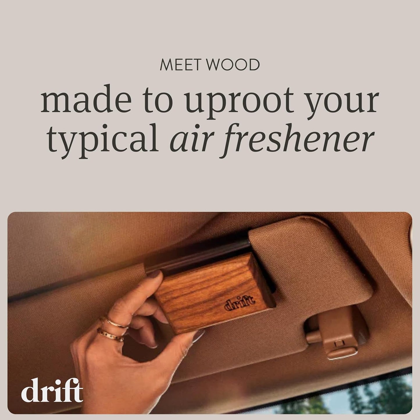 Drift Car Air Freshener - Wood Air Freshener - Car Odor Eliminator - Cabana Scent Starter Kit