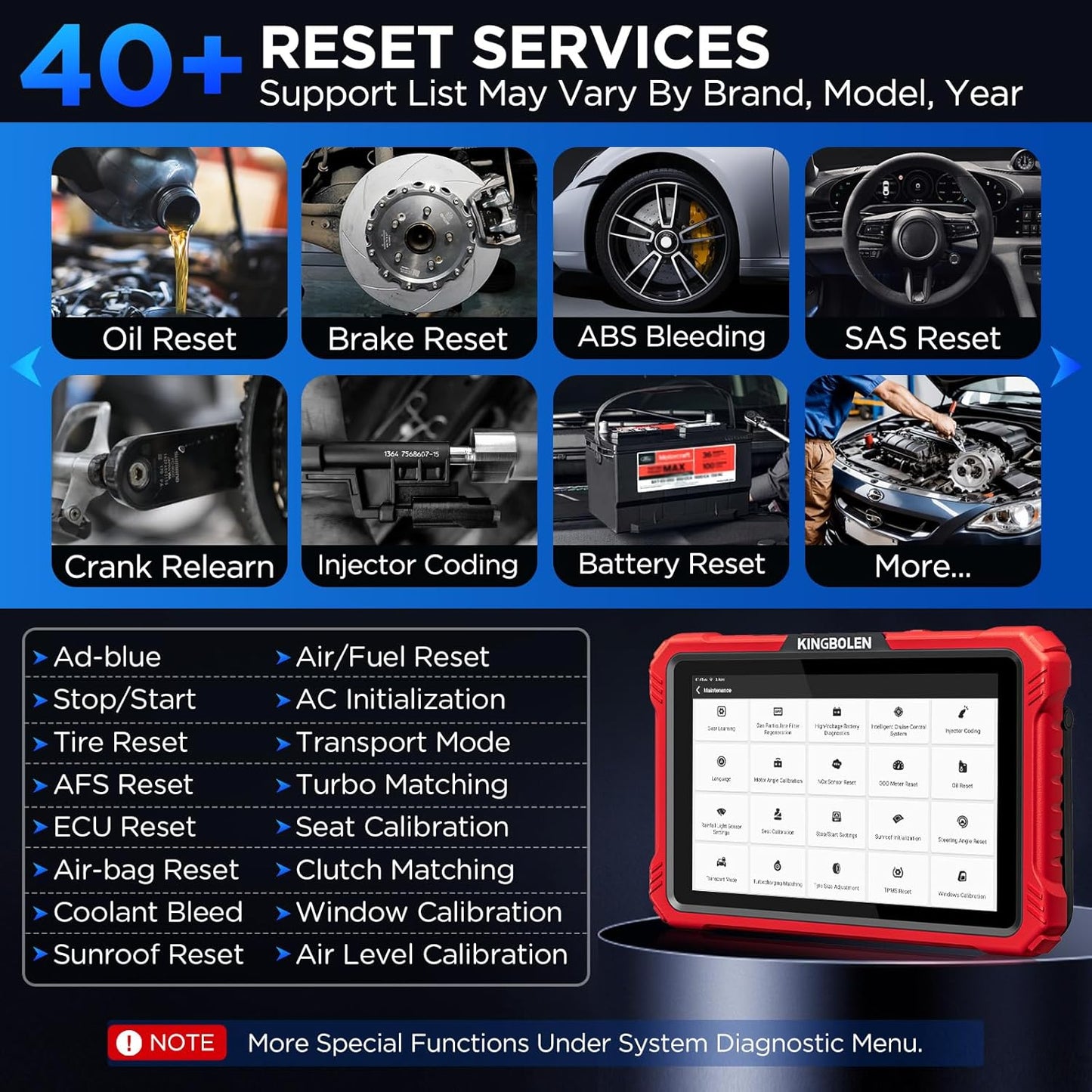 KINGBOLEN K10 Pro Bidirectional Test Diagnostic Scan Tool Bluetooth OBD2 Scanner Full System 10" Screen Code Reader Topological Graph 40+ Reset ECU Coding ADAS DoIP&CAN-FD FCA SGW 2 Years Free Update
