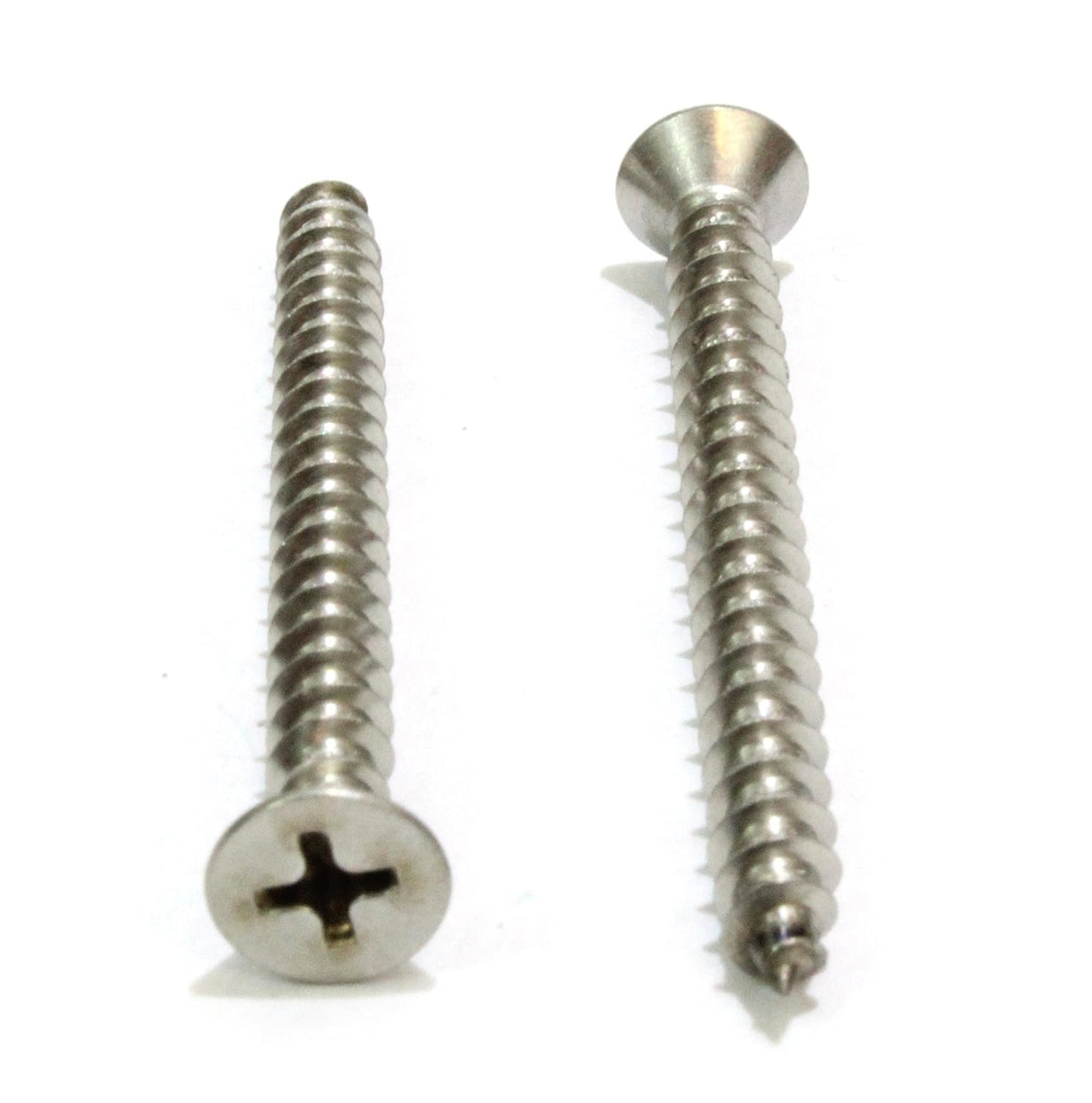 Bolt Dropper Stainless Steel Flat Head Phillips Screws - Pack of 100#6 x 1-Inch Wood Screws by - Durable and Rust-Resistant for Wood, Decking, and DIY Projects