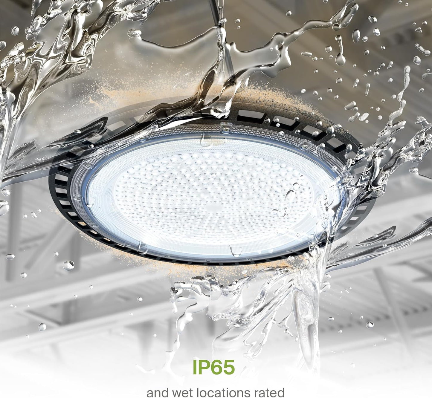 ASD LED High Bay UFO Light Fixture, Commercial Shop Lighting | Plug & Play Cable, IP65 Waterproof, ETL Listed | 200W 23900LM 5000K 100-277V | Warehouse, Garage, Workshop, Barn Lamp | Black, 6 Pack