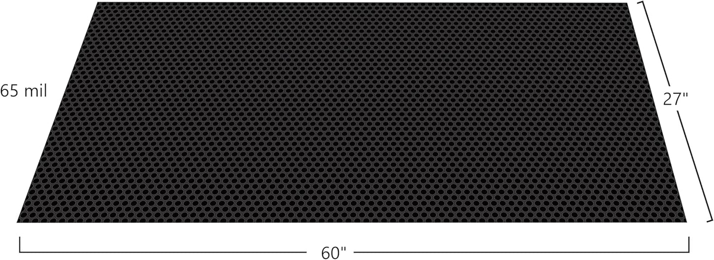 G-Floor Performance Vinyl Garage Runner Small Coin Pattern (Midnight Black, 27" x 60")