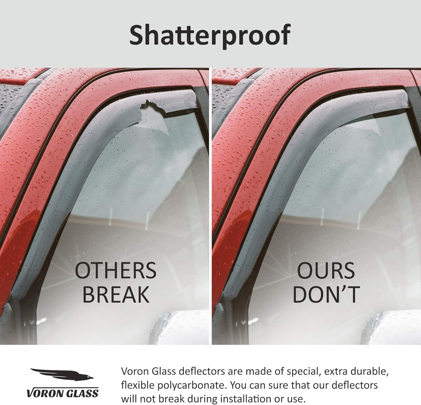 Voron Glass in-Channel Extra Durable Rain Guards for Lexus RX 350, 450H 2016-2022, Window Deflectors, Vent Window Visors, 4 Pieces - 200563