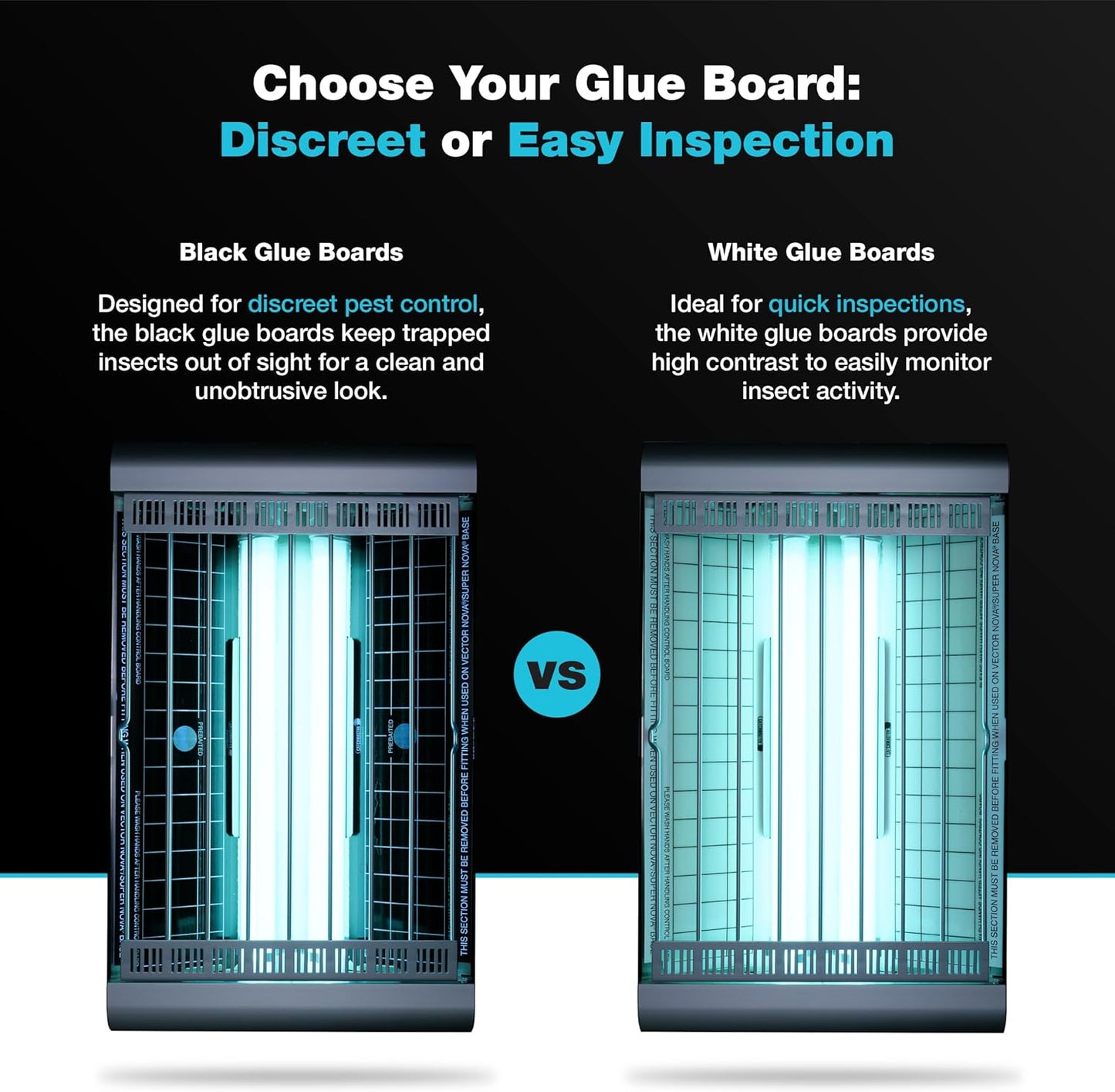 Catchmaster Vector Trap Replacement, UV Light Fly Traps for Home, Unscented Sticky Gnat Glue Boards for House, UV Lamp Insect & Mosquito Killer Refill, Adhesive Bug Light Boards, 12-Pack White