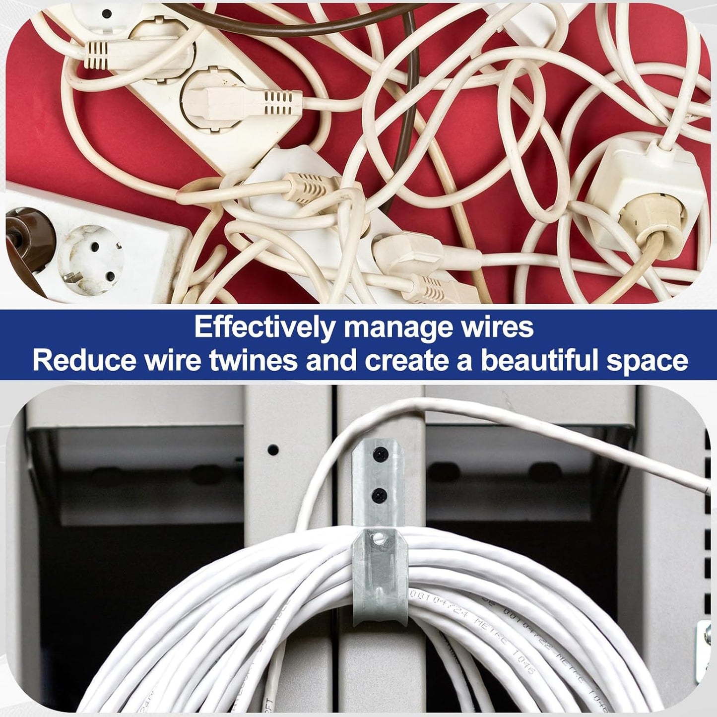 Gisafai 100 Cable Support J Hook, Cable Hooks for Hanging, Heavy Duty Metal Hooks for Wire Management, G60 Galvanized Steel (2 Inch)