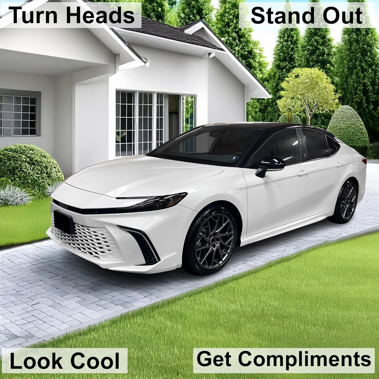 BOGAR TECH DESIGNS Full Headlight Head Light Tint Kit Compatible with Toyota Camry 2025-2026, Light Smoke
