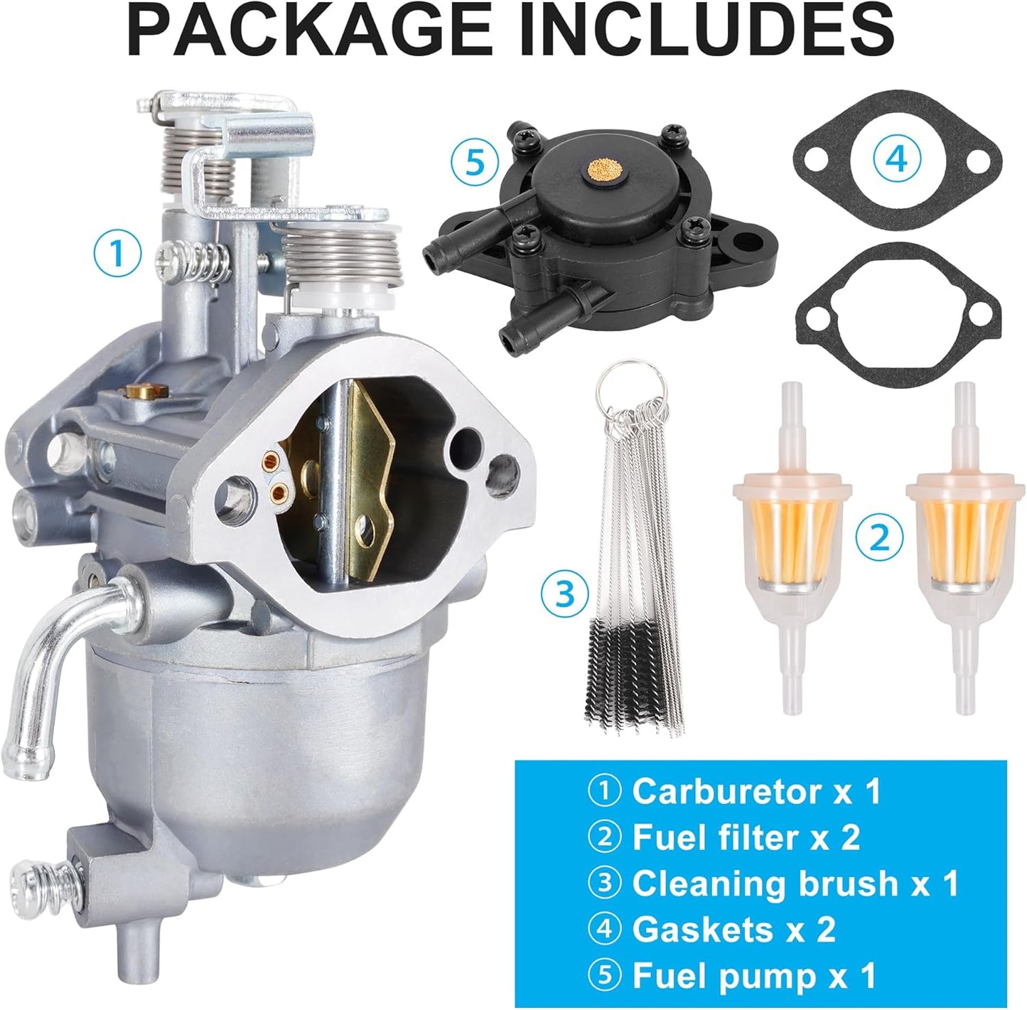Carburetor Compatible with Engine E-Z-GO RXV, 2010-2014 Valor ST 400 MPT 800 Refresher 1200 Cushman 280 Commander 2200 Bellhop, 2010-2015 TXT, Carburetor for 13HP FJ400D Engine Motor Golf Cart