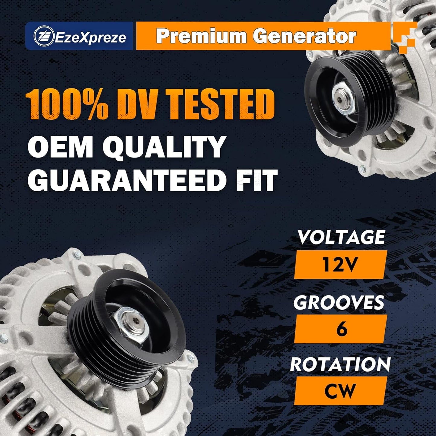 Ezexpreze 11032 New Alternator Compatible for Lexus for RX330 V6 3.3L 2004-2006 for Lexus for ES330 V6 3.3L 2004-2006, 130A High Output Alternator Replaces 104210-4180 104210-4190