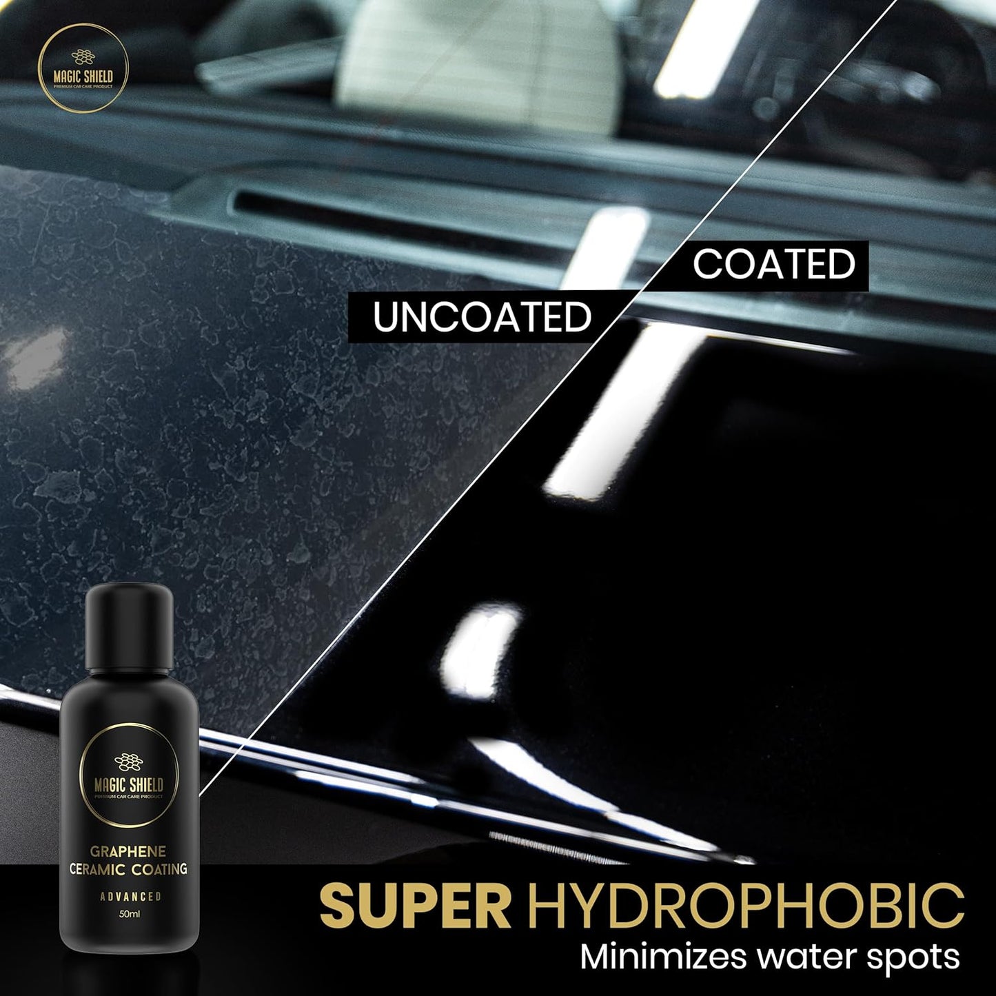 Graphene Coating for Cars │ Self-Healing, 5+ Years Durability │ Advanced SiO2 Ceramic Protection - High Gloss, Anti-Scratch - Perfect for Cars, Motorcycles, Marine, and RVs