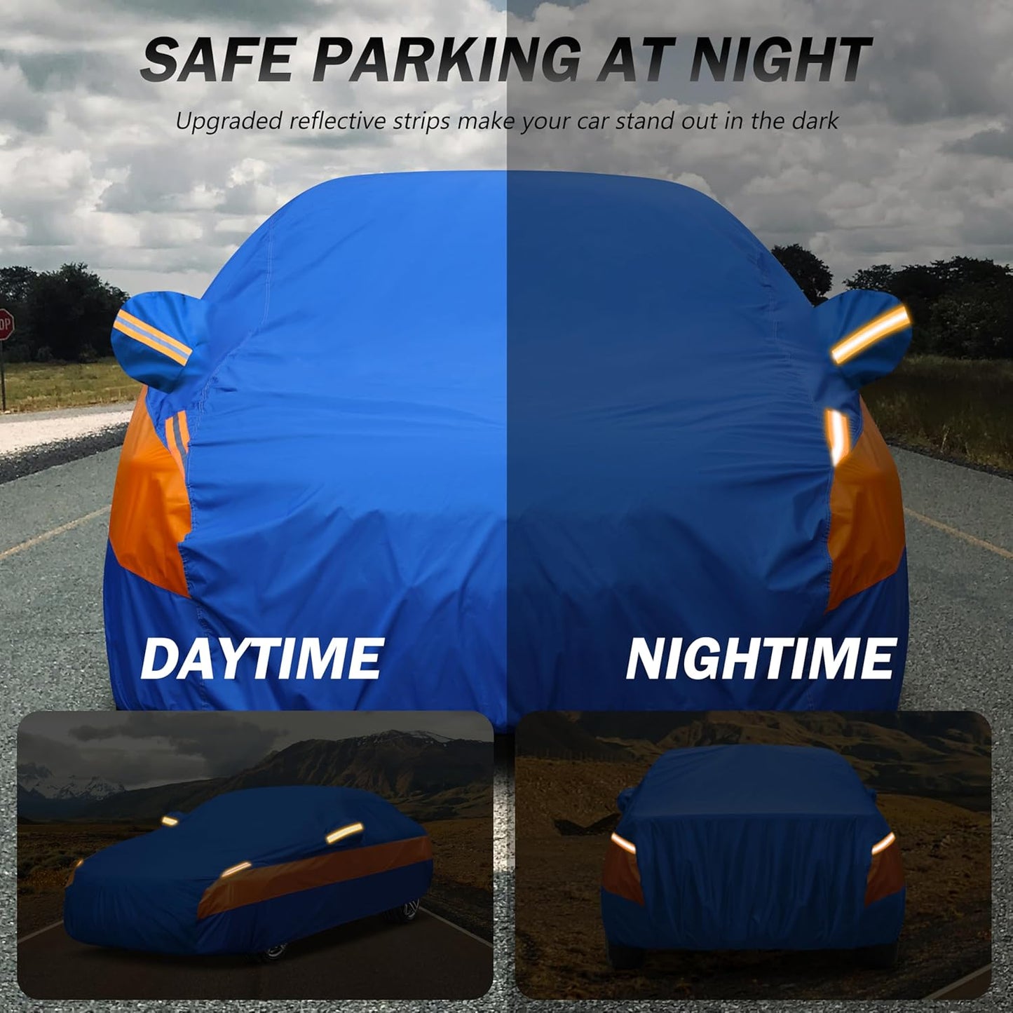 Heavy Duty Outdoor Car Cover Windproof All Weather Waterproof Sun Rain UV Dust Snow Protection Outdoor,Fit Coupe Mazda Miata/MX-5, BMW Z3, Honda S2000 etc.Size C1