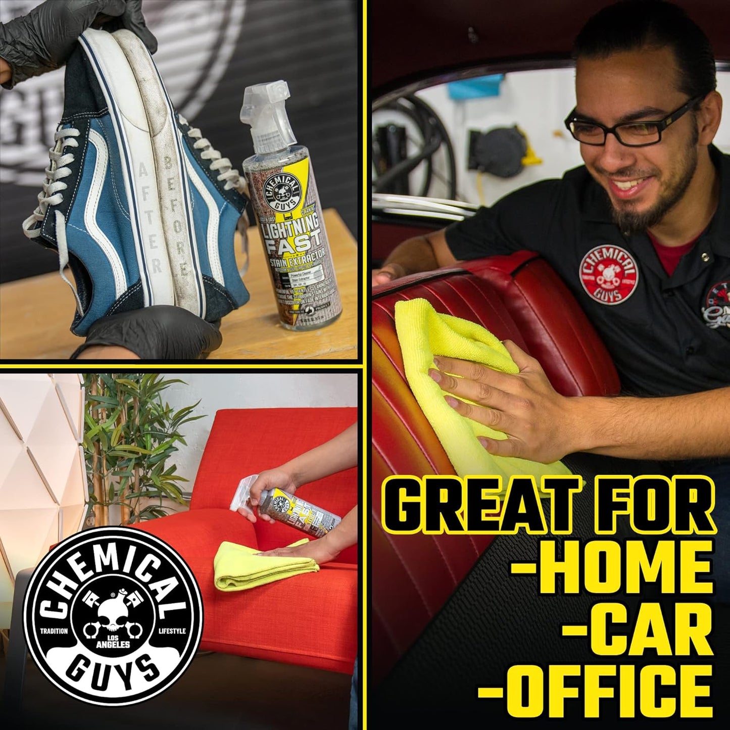 Chemical Guys SPI_191 Lightning Fast Carpet and Upholstery Stain Extractor,(Fabric, Upholstery, & Carpet), Safe for Cars, Home, Office, Furniture & More, 128 fl oz (1 Gallon), Fresh Scent