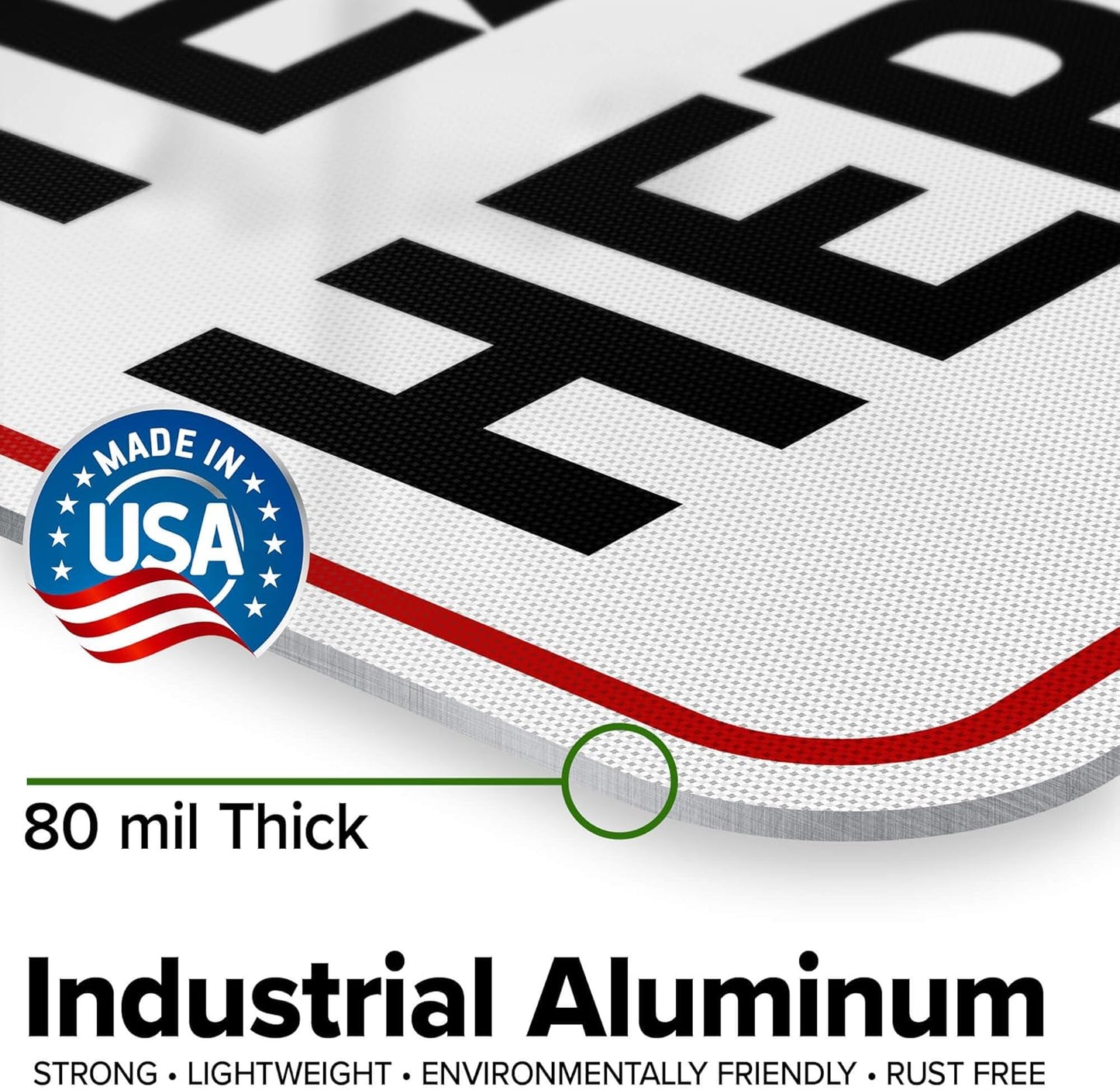 Custom Sign, Custom Sign for Business, Indoor/Outdoor use. 12x18 Inches, 3M EGP Reflective, Rust Free .063 Aluminum, Fade Resistant, Made in USA by My Sign Center (Header)