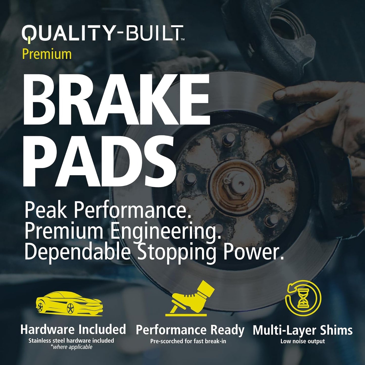 Premium Ceramic Rear Brake Pads (1001-2303C) Compatible with 2019-2024 Buick/Cadillac/Chevrolet/GMC (Acadia/Blazer/CT4/CT5/CT6/Enclave/Traverse/XT5/XT6)