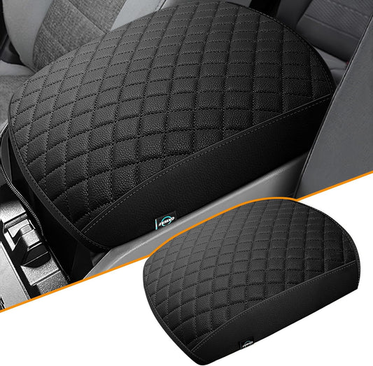 Center Console Cover Fit for 2009-2015 Pilot, Comfortable Armrest Cover Protector Customized Car Accessories, Well-Make PVC Leather Armrest lid Cover for 2009-2015 Pilot （Black）