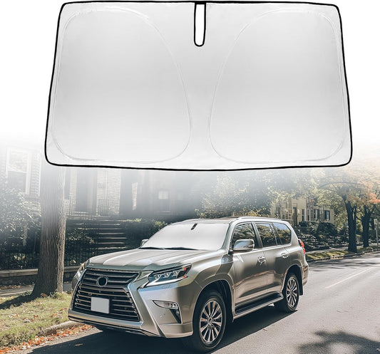 for Lexus 2024 Car Windshield Sunshade Foldable Sun Shield for Lexus LS GX 2022 2023 Windshield Cover for LS400 LS460 GX400 GX460 GX470 LX Serie Front Window Protector 240T Reflective Car Accessories