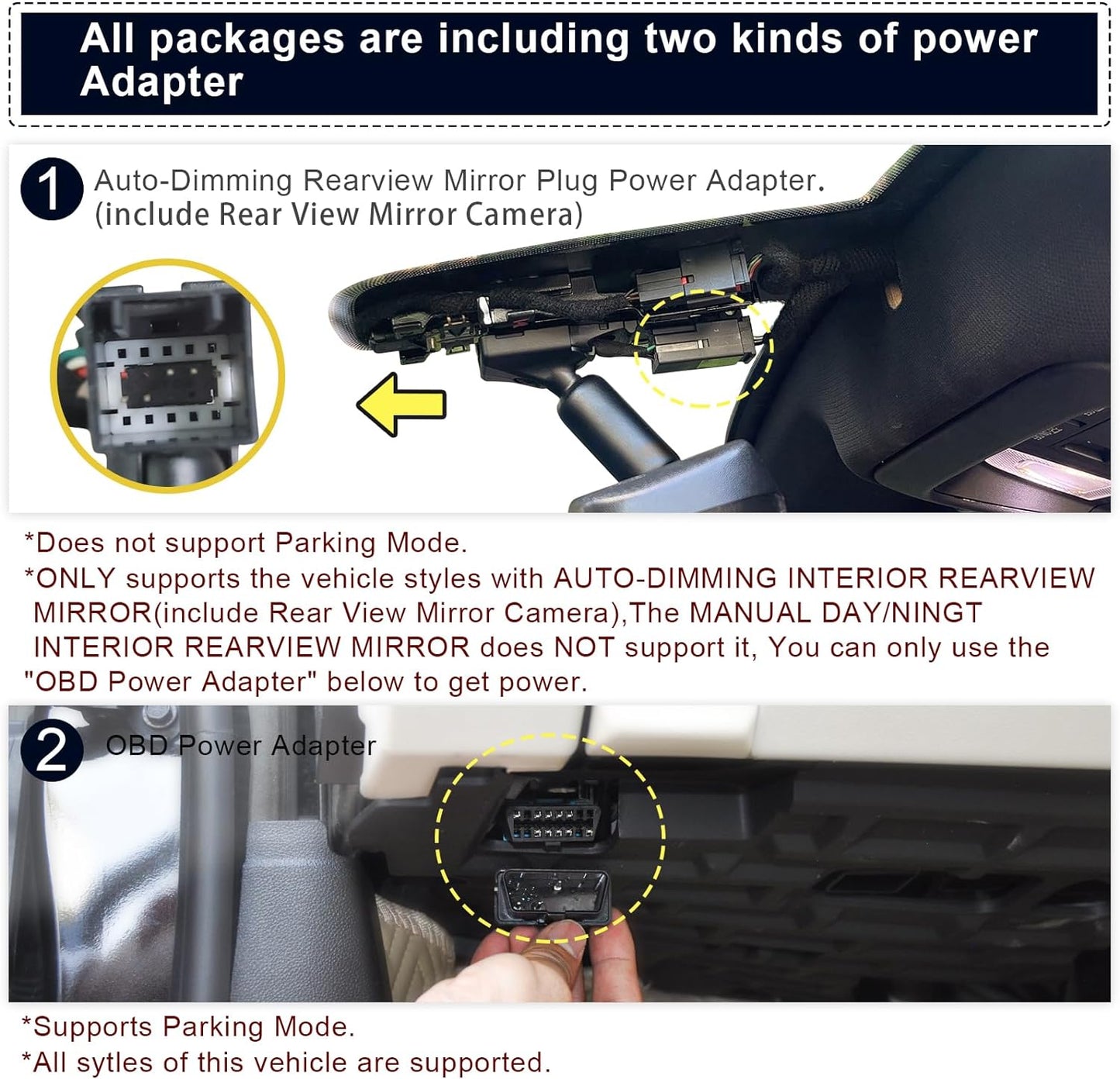 Front 4K & Rear 1080P Dash Cam Custom fit for GMC Yukon, Yukon XL 2015 2016 2017 2018 2019 2020(Model D), Model D & Model C Have Same Models Years but Vehicle Sensor Cover are Different