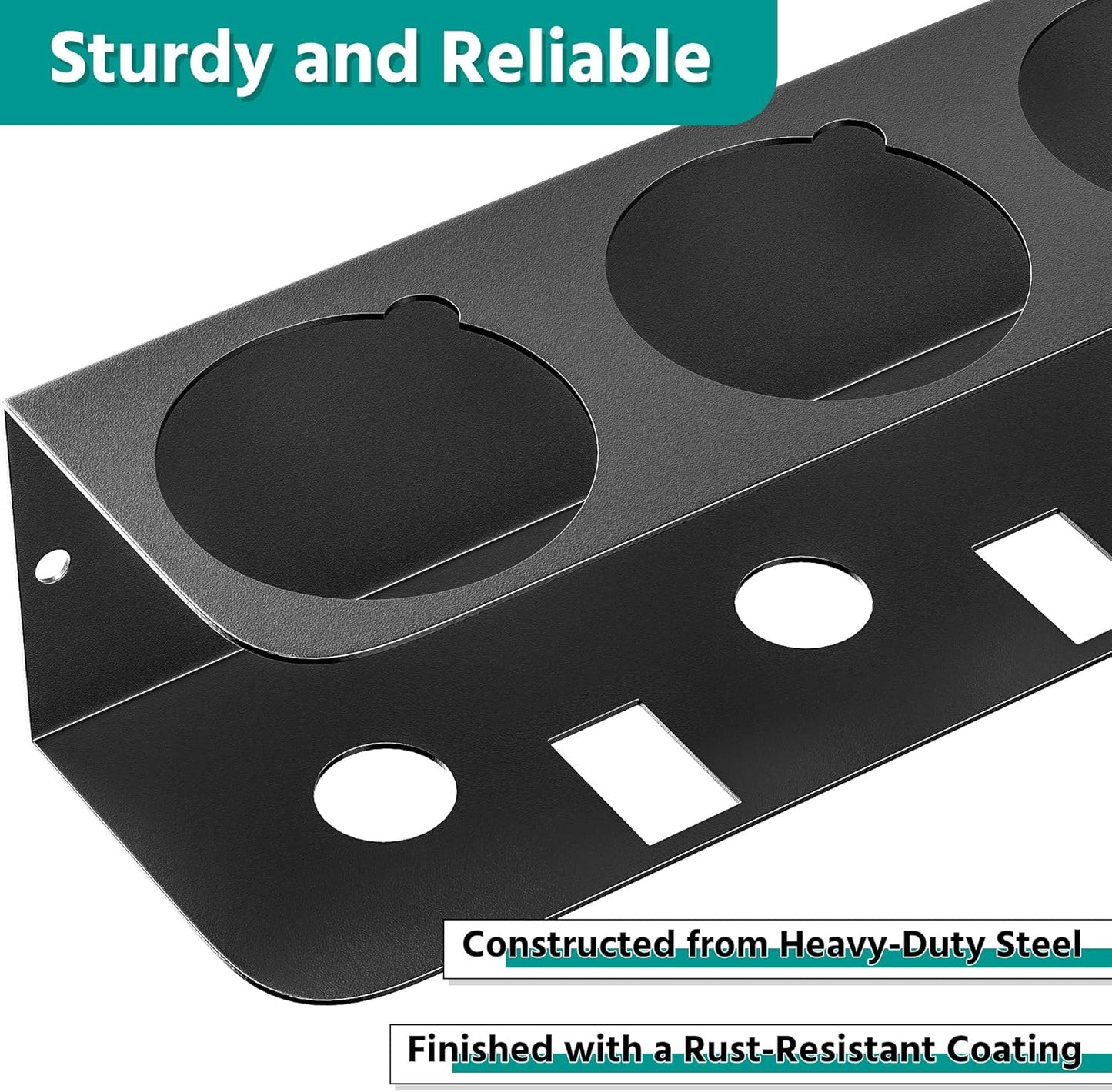 EVERHANGER Spray Can Holder, Wall Mount Spray Bottle Storage Rack Heavy Duty Spray Paint Bottle Organizer for Garage & Home, 8 Can Holes