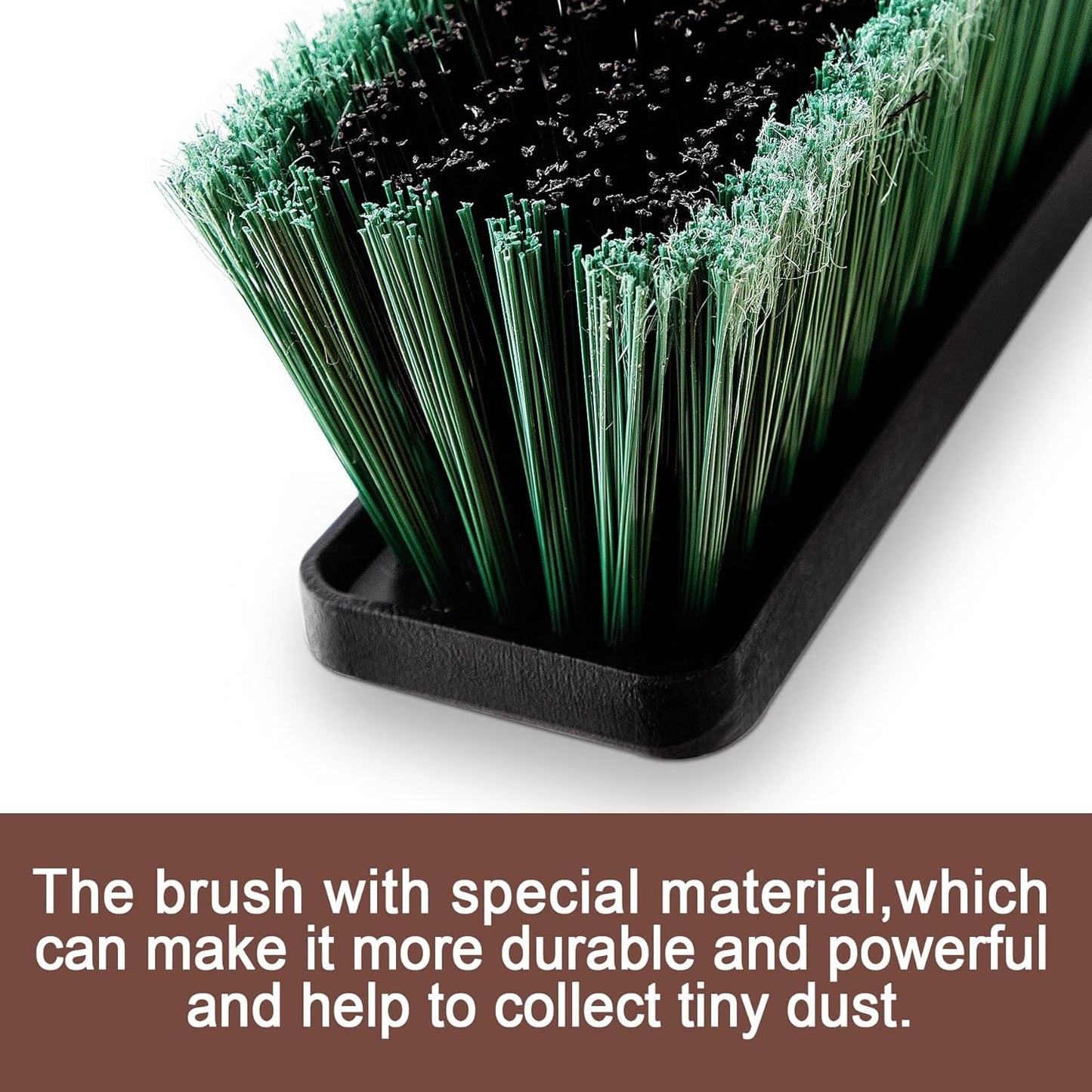 Eyliden Heavy Duty Push Broom 24" - Garage Sweeper Shop Brooms with 66" Long Handle, Outdoor Stiff Bristles Concrete Push Broom for Sidewalk Driveway Yard Patio Deck Warehouse Sweeping, Sweep Snow