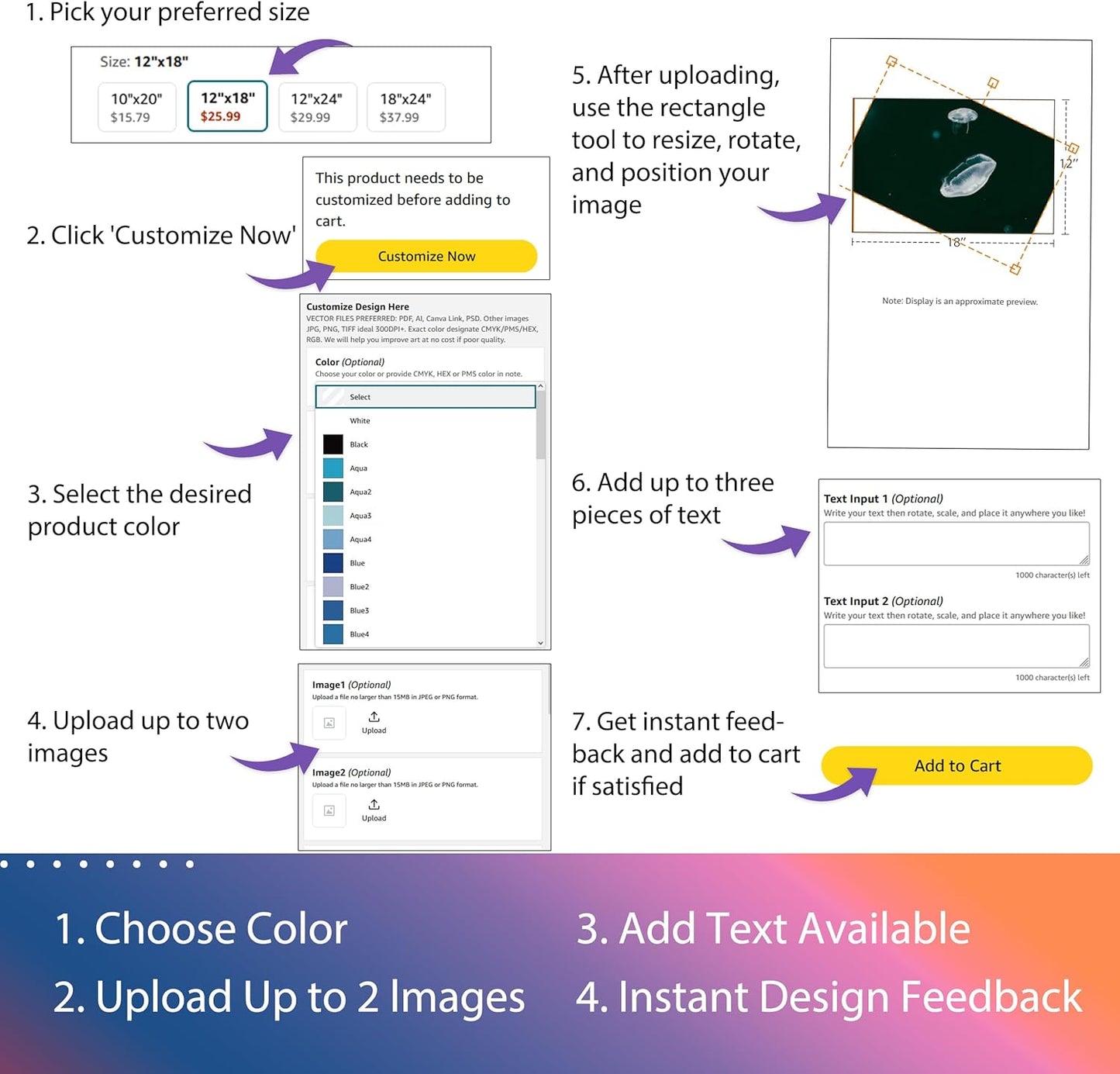 Custom Magnetic Bumper Stickers 2 Pack | Personalized Logo, Text, and Image Reflective Magnetic Signs for Vehicles | Effective Advertising Signs | Various Size | Weather-Resistant-3.5x12in