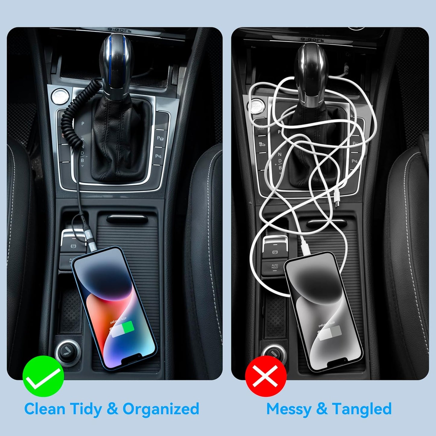 Coiled Lightning Cable [2Pack 4FT] 4 in 1 Multi Charging Cable 60W Fast Charging Retractable Charger Cord for iPhone 15/14/13/12/11 Pro Max/XS MAX/XR/XS/X/8/7/6 Plus/iPad/AirPods/MacBook/CarPlay