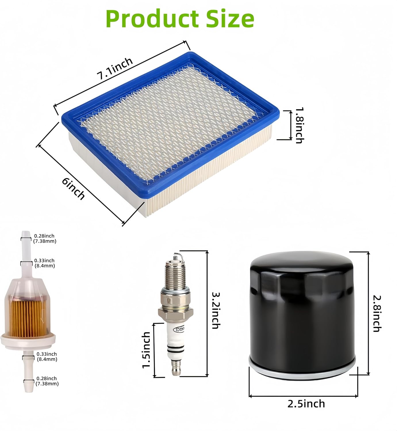 Club Car DS Tune Up Kit (1992-Up) - Includes Air Filter 1015426, Oil Filter & 2 Fuel Filters | Compatible with FE290 4-Cycle Engines | Golf Cart Maintenance Kit | OEM Replacement Parts