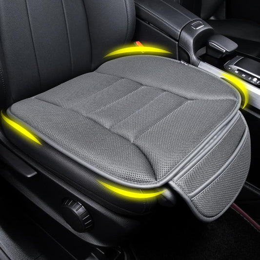 Car Seat Cushion, Driver Cushion with Comfort Memory Foam & Non-Slip Rubber Bottom, Car Seat Pad Works with 95% of Vehicles and Office Chair or Home - 4D Dark Grey