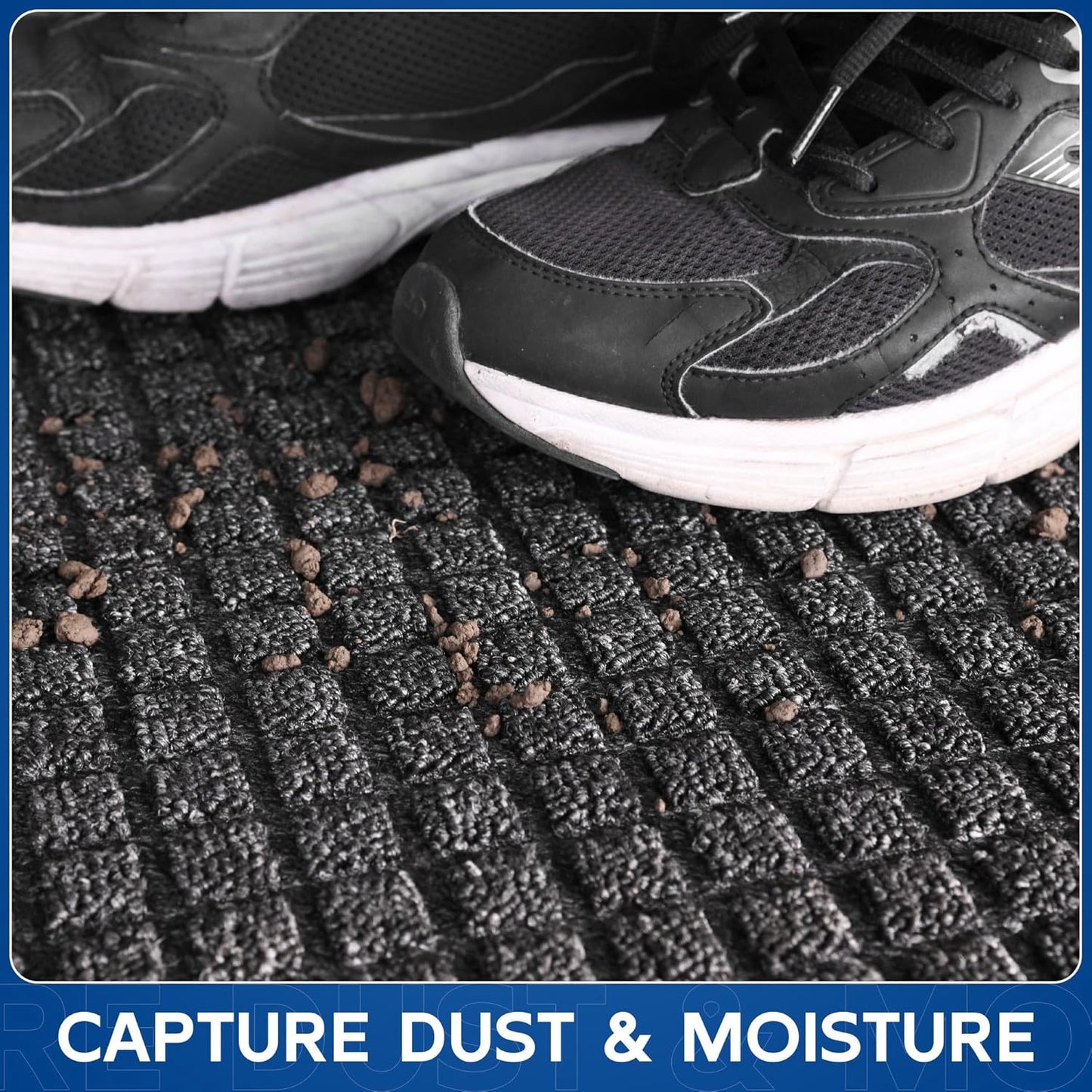 Durable Front Door Mat, 72" x 48" Heavy Duty Indoor Outdoor Doormat for Entryway, Non-Slip Rubber Backing, Stain and Fade Resistant Commercial Floor Mat for Home Office Entry