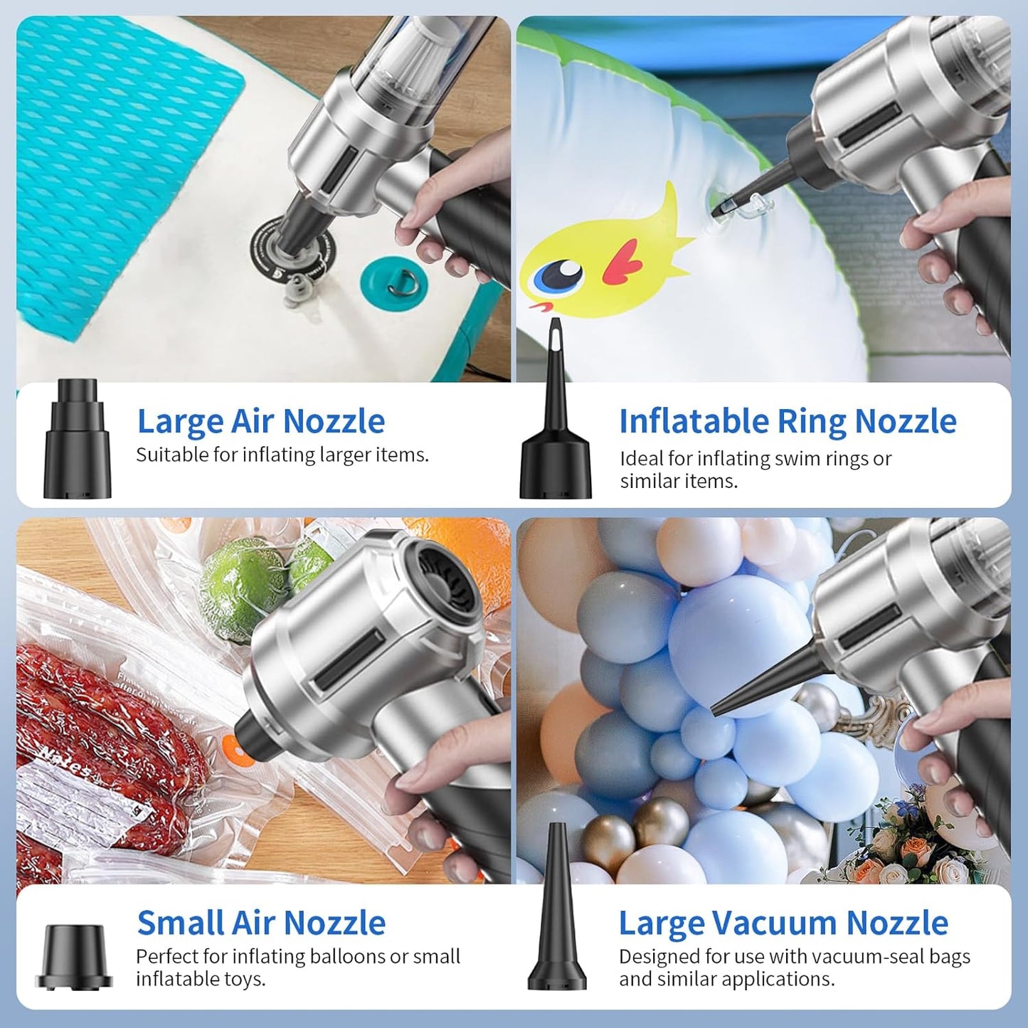 Car Vacuum,Portable & Foldable 21000PA & Air Duster, Cordless Handheld, High-Power Brushless Motor, 3-Speed Settings, 6000mAh Battery, Washable HEPA Filter for Home, Car, Office & Camping