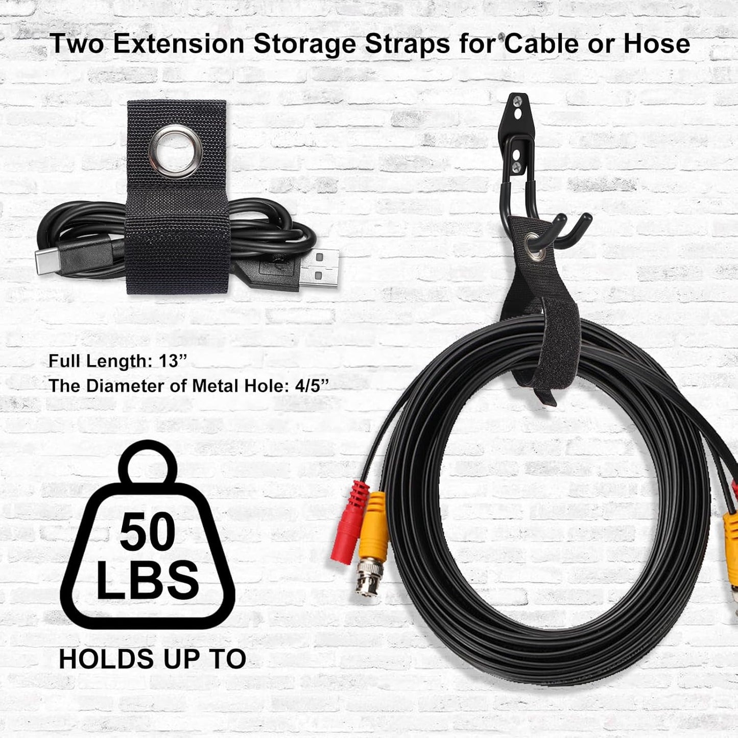 Garage Hook Heavy Duty Wall Storage Hangers, 18 Pack Garage Storage Hooks Steel Tool Black for Ladders, Ropes, Garden Tools