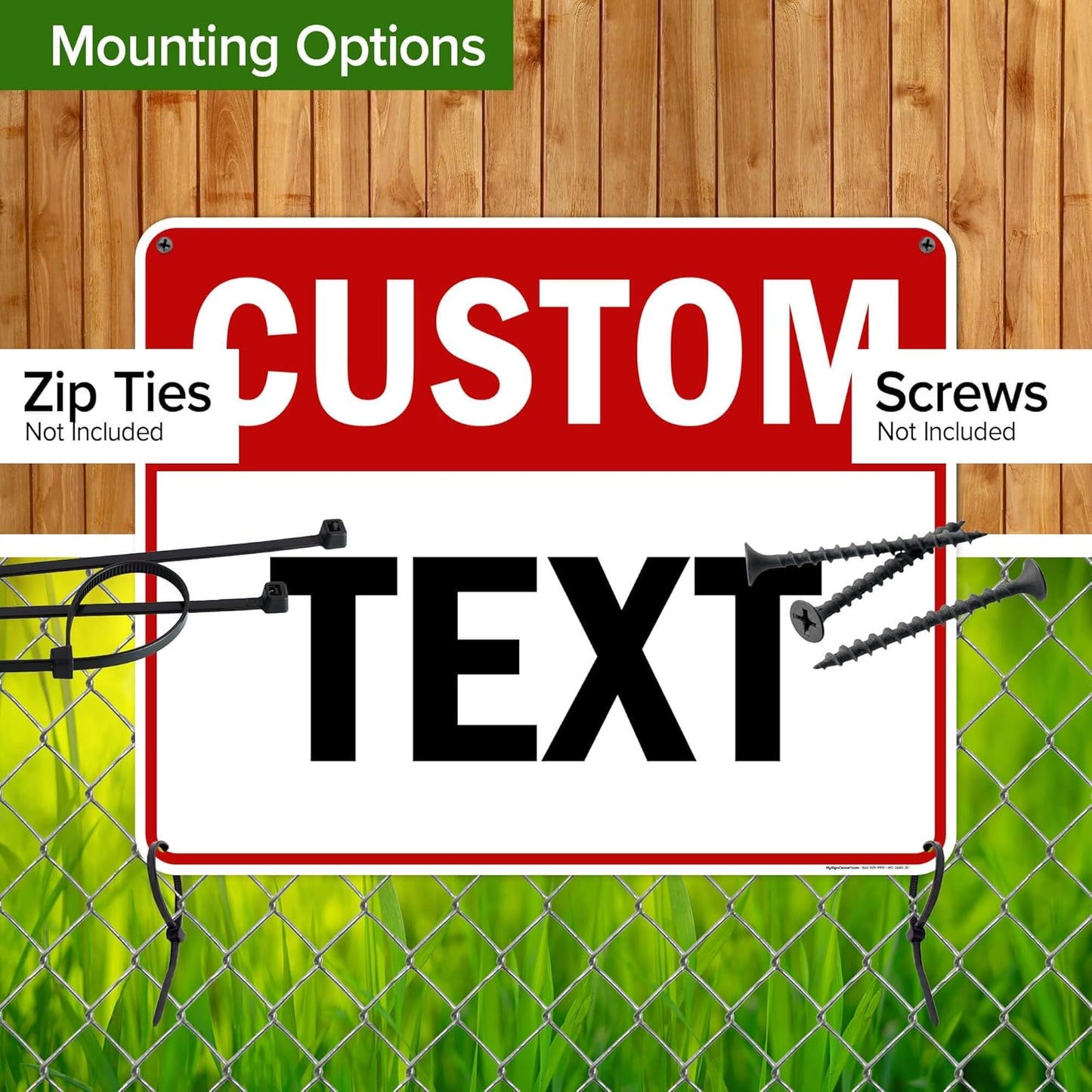 Custom Sign, Custom Sign for Business, Indoor/Outdoor use. 24x30 Inches, Rust Free .063 Aluminum, Fade Resistant, Made in USA by My Sign Center (Header)