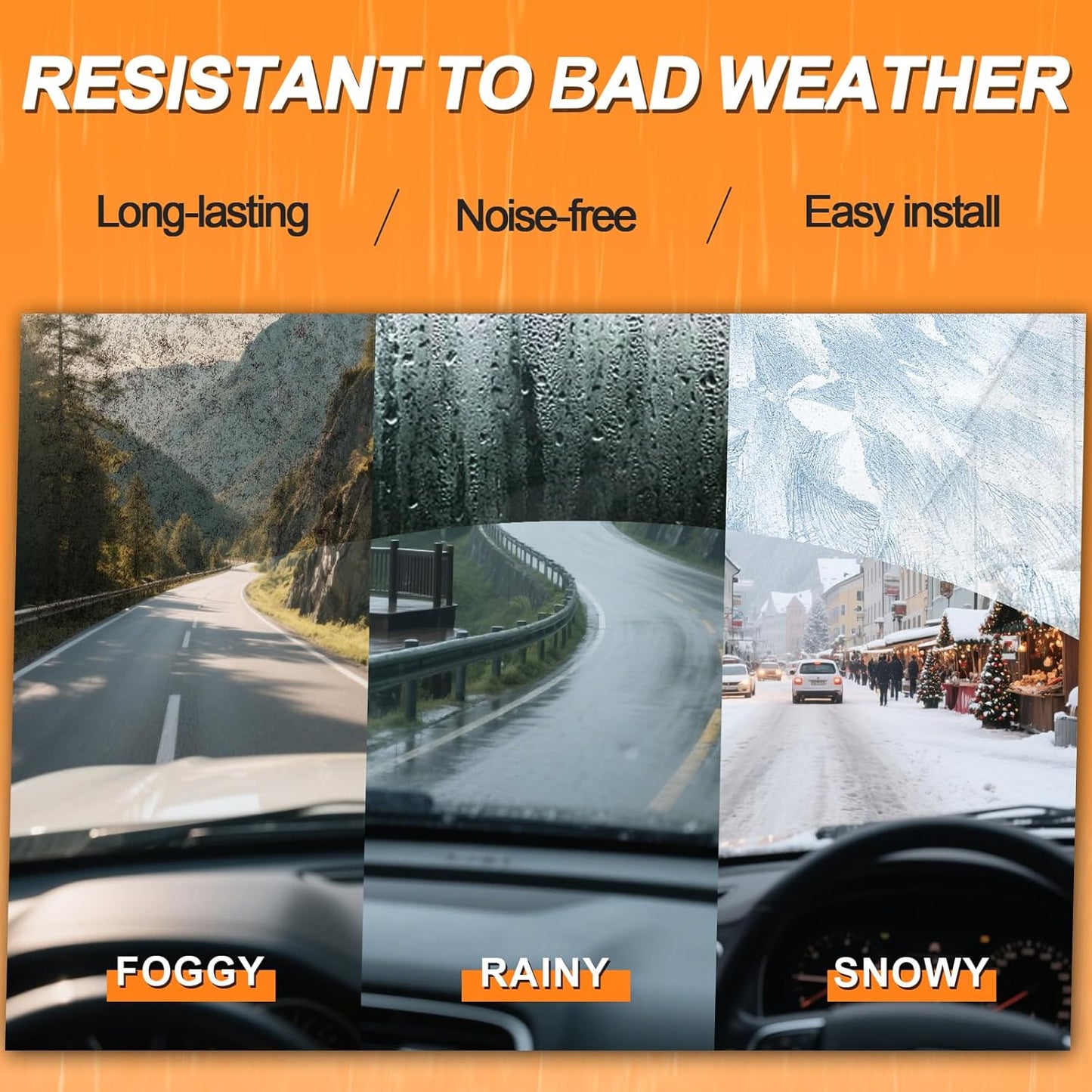 HULADAED® 26''+24''+14'' Windshield Wipers Replacement for Honda Pilot 2022-2016,Silicone Front Rear Wiper blades for MY Car-All Weather & Quiet(3 PACK)