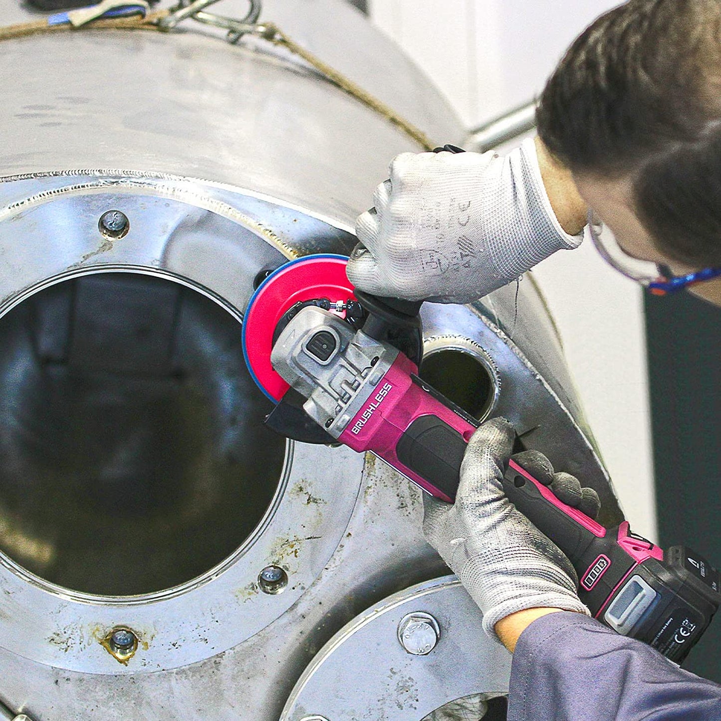 CS Unitec 80615 FIX Fleece (Nonwoven) Disc for The FIX Hook and Loop System, 4-1/2" Diameter, Coarse (Brown) (Pack of 10)