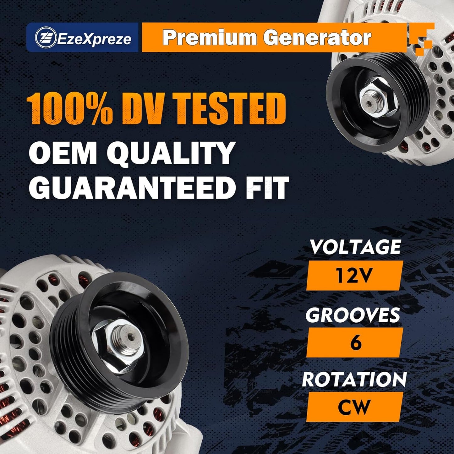 Ezexpreze 7750N New Alternator Compatible With Ford Escort, Ranger, Mazda Pickup 2.3L 2.3 3.0L 3.0 4.0L 5.0 5.0L 5.8 5.8L 1992-1997 92 93 94 95 96 97 F07F-10300-AA F07U-10300-AA F07U-10300-AB AFD0012